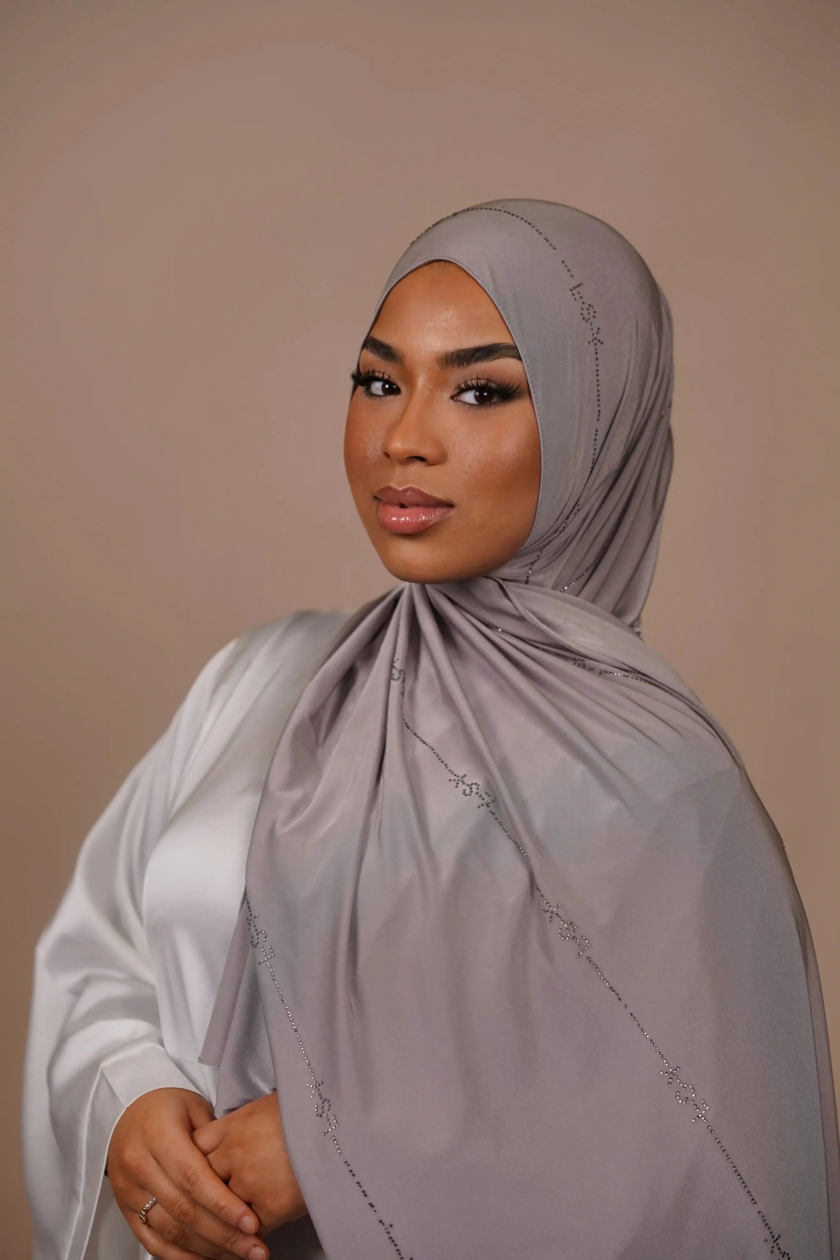 LSY Satin Premium Jersey - Silver Grey Losyana