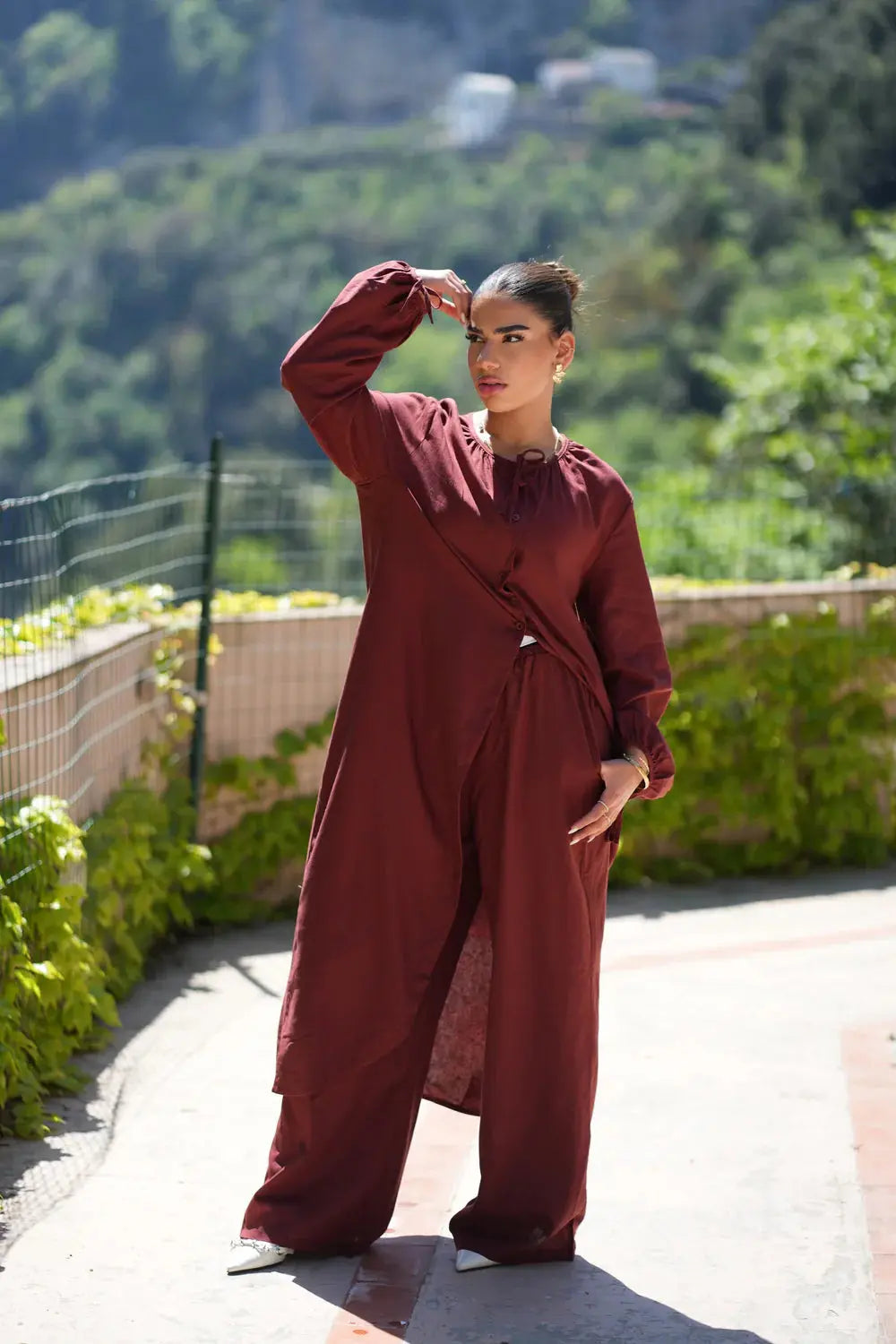 MEDITERRANEAN BREEZE SET - MAROON Losyana.nl