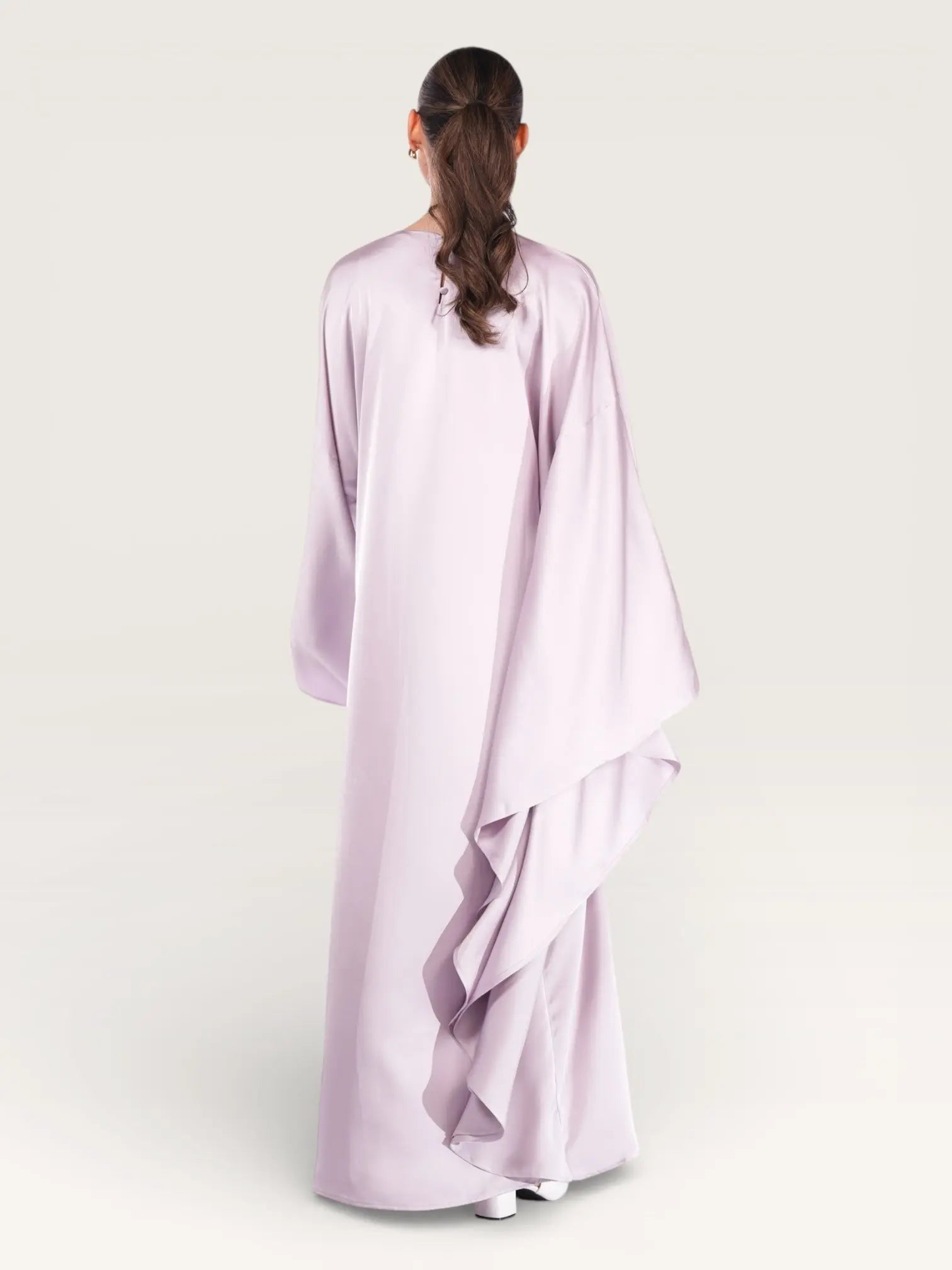 royal satin abaya - lavender