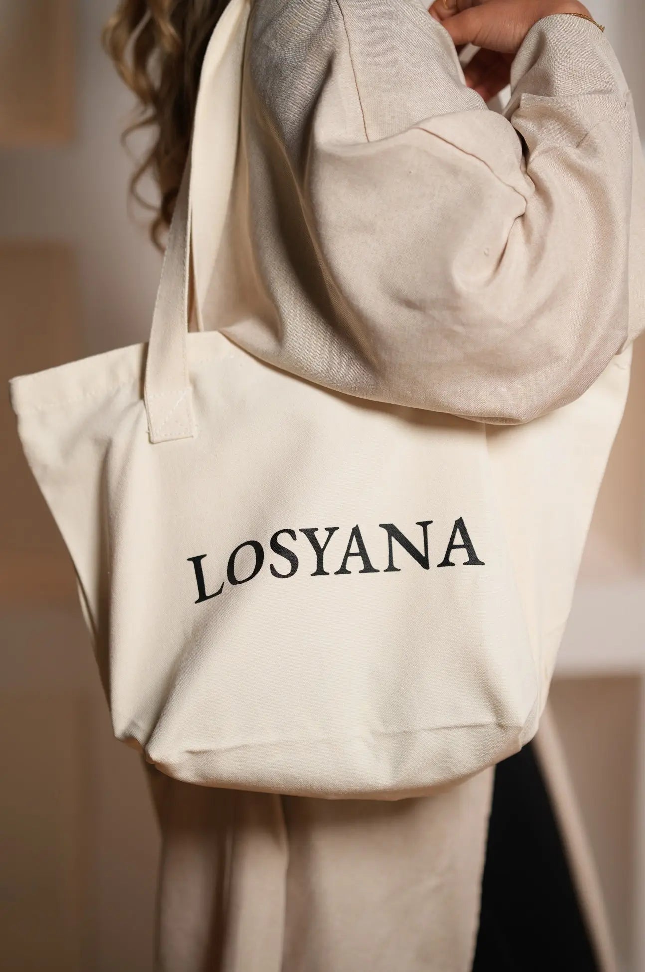 Tote Bag - Beige Losyana