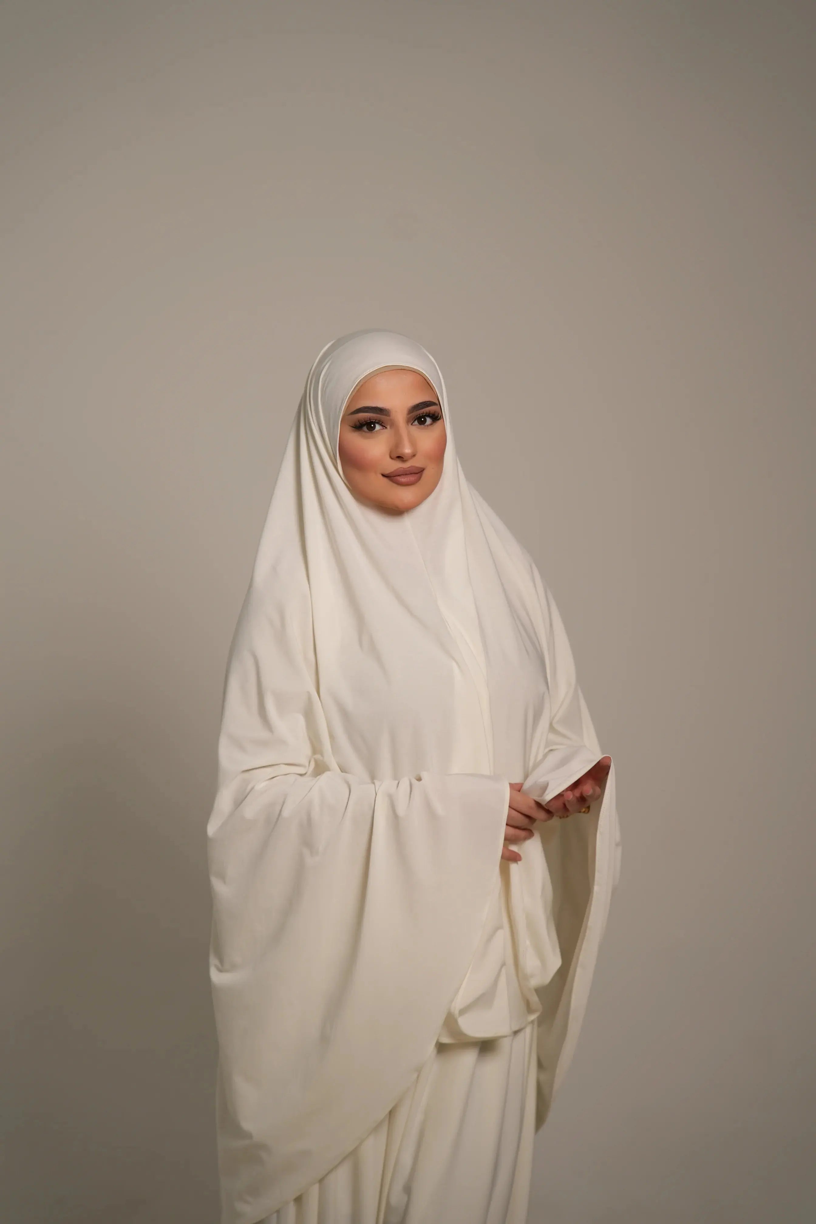 Premium Khimar Set - White Losyana