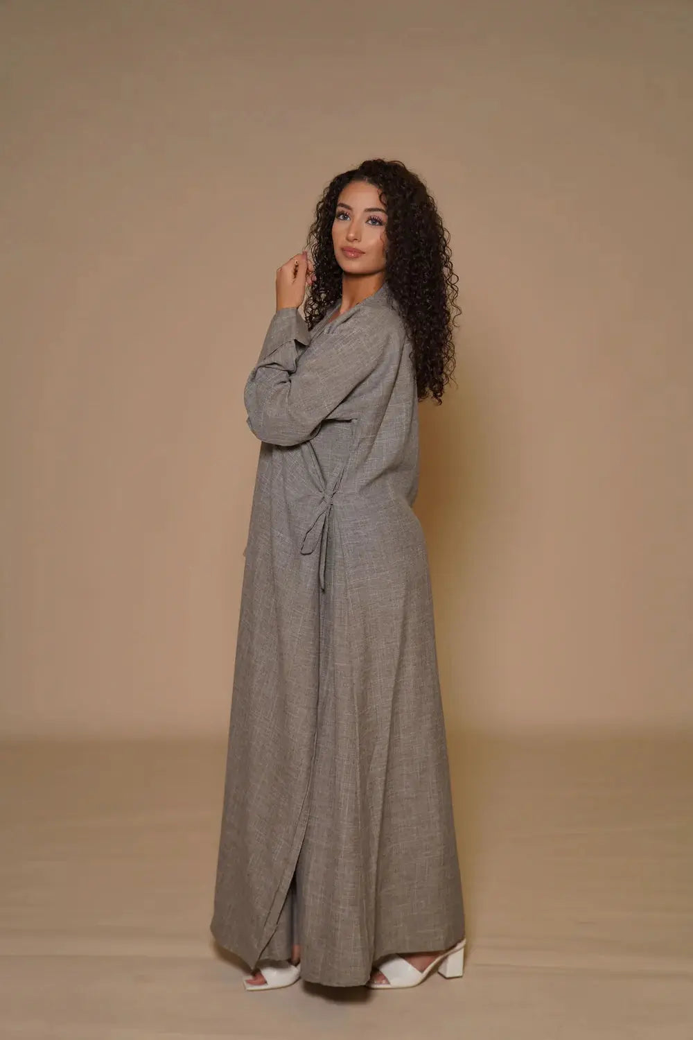 DXB Linen Abaya Cord - venge Losyana.Shop