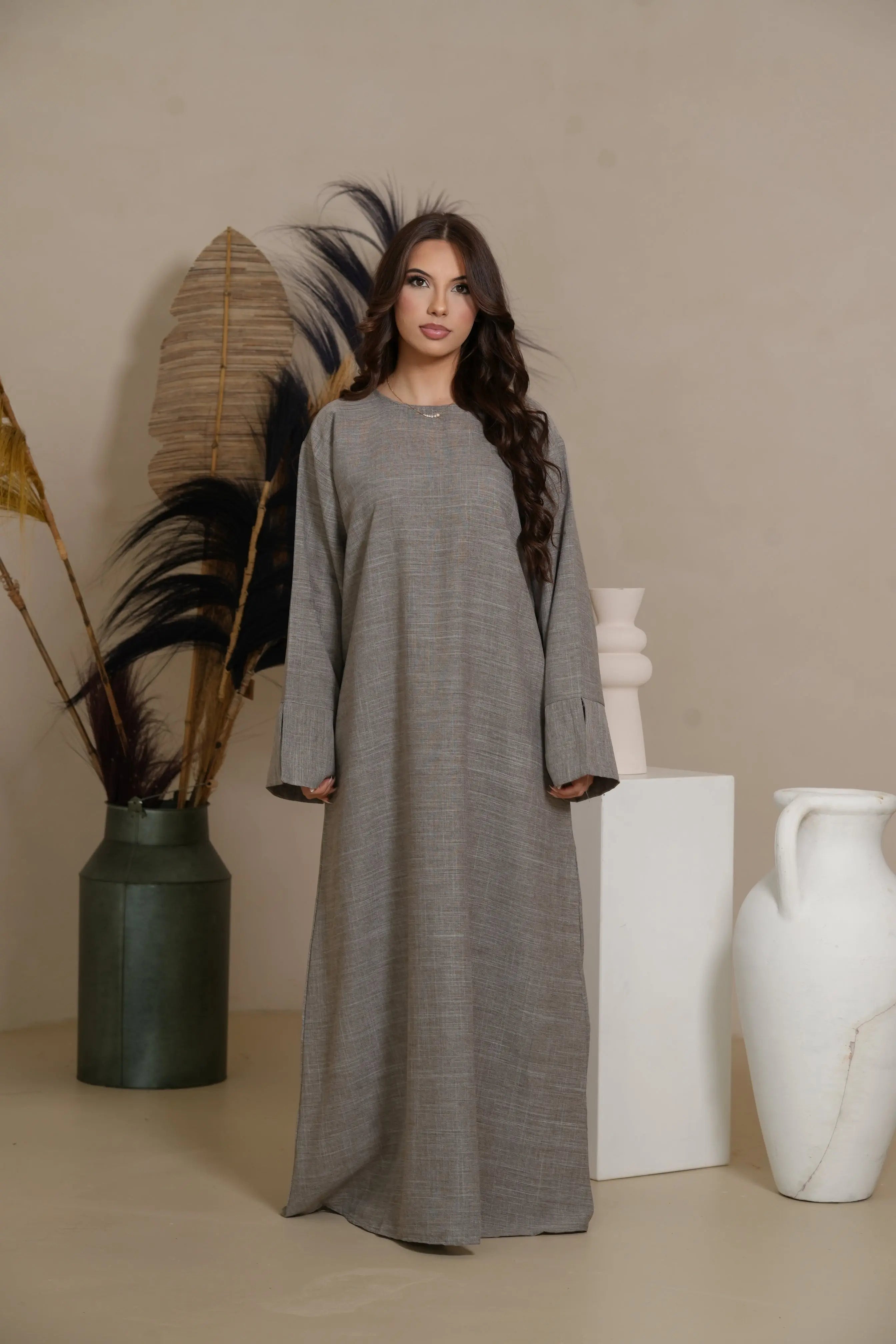 Base Linen Abaya - Venge Losyana.Shop