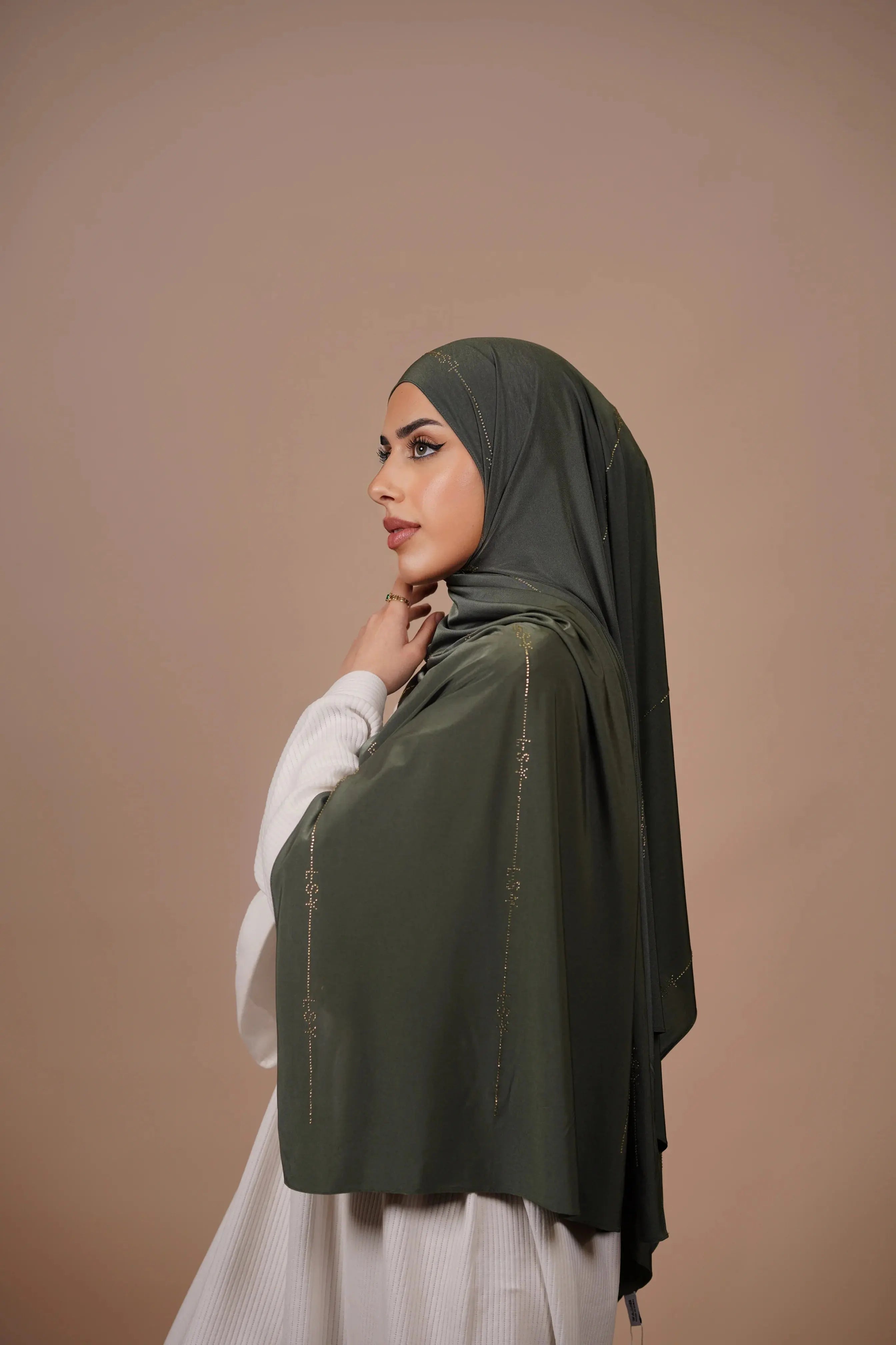 LSY Satin Premium Jersey - khaki green Losyana