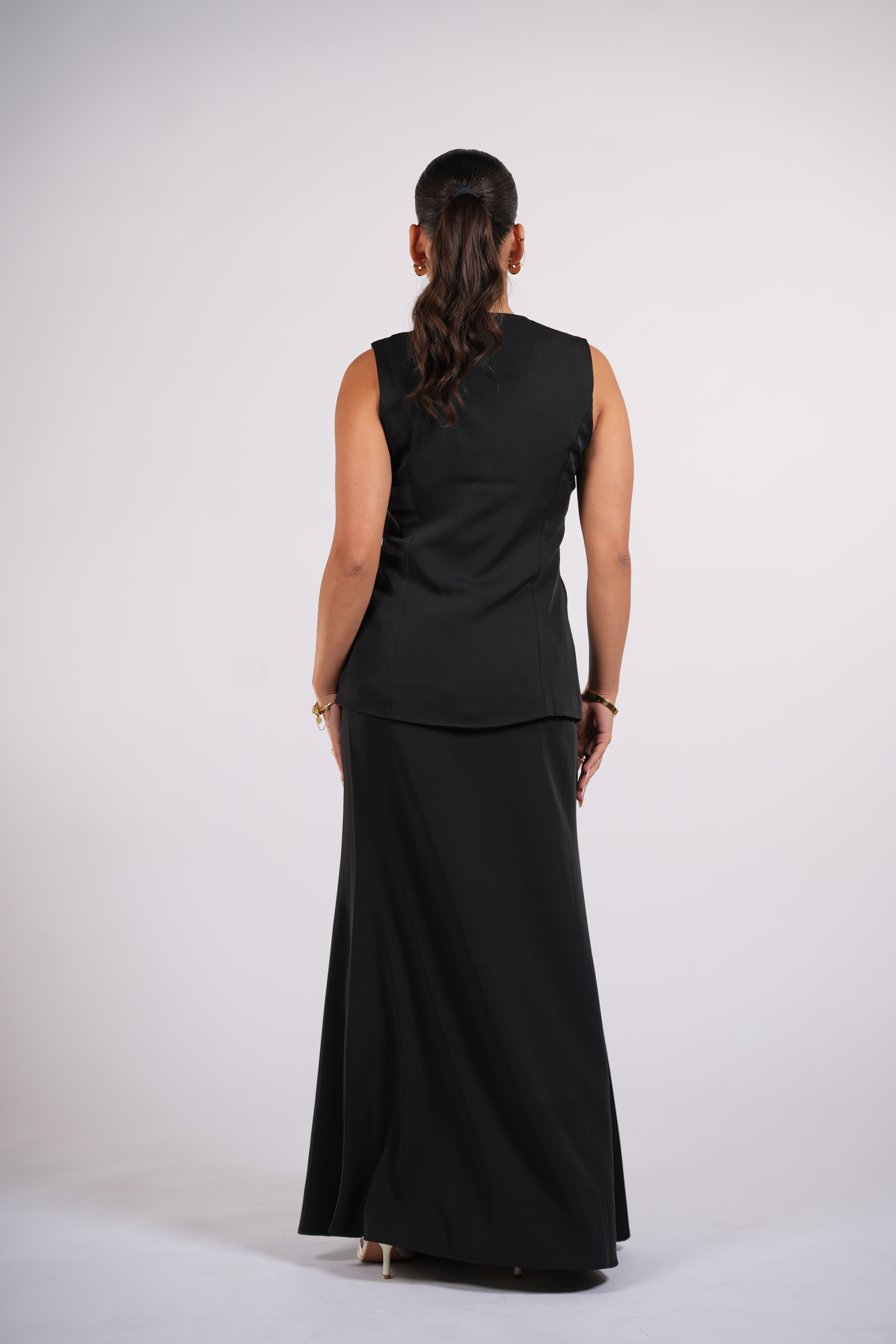 old vienna vest - black