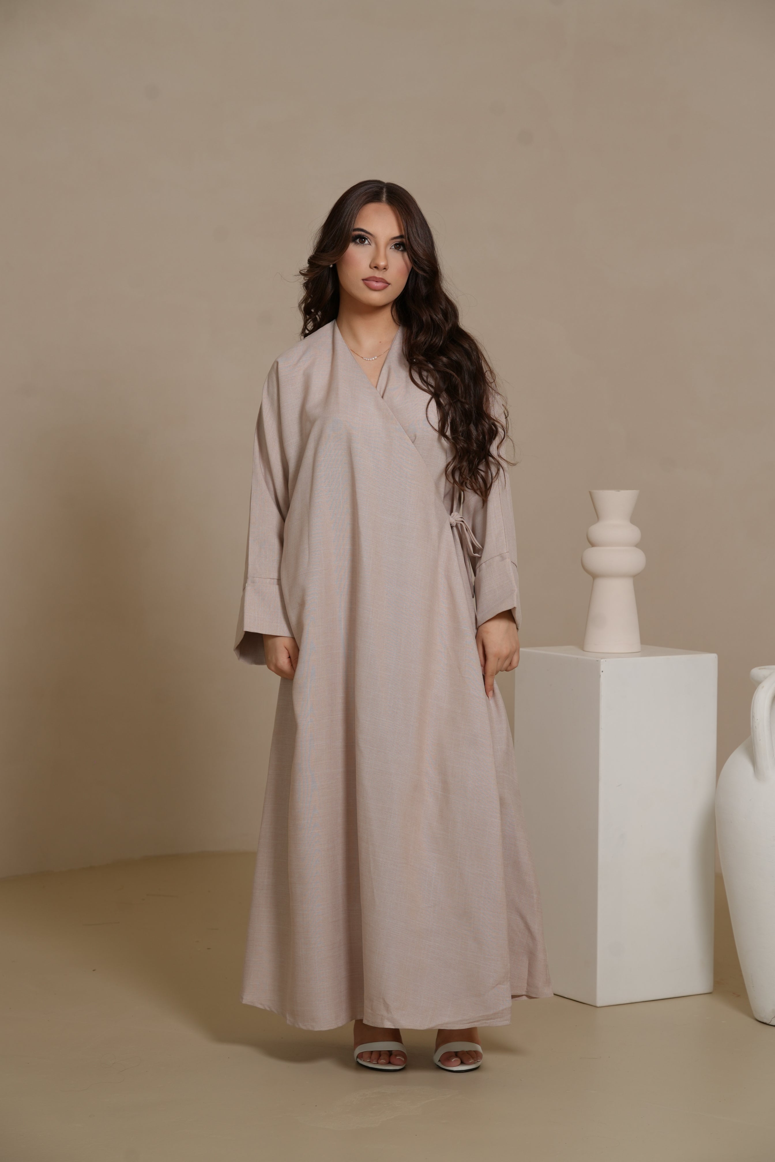 DXB Linen Abaya Cord - Amira Rose