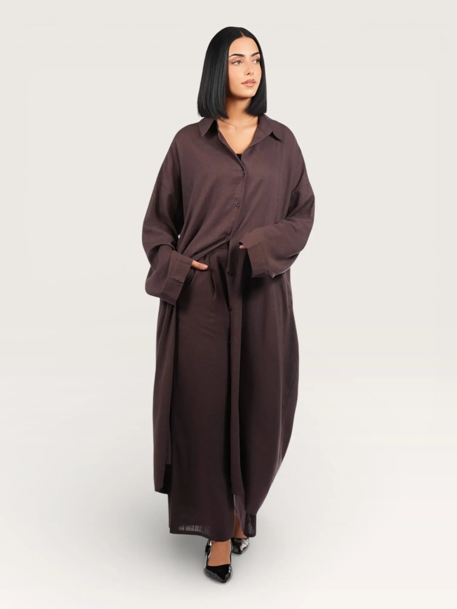 palma linen set - espresso