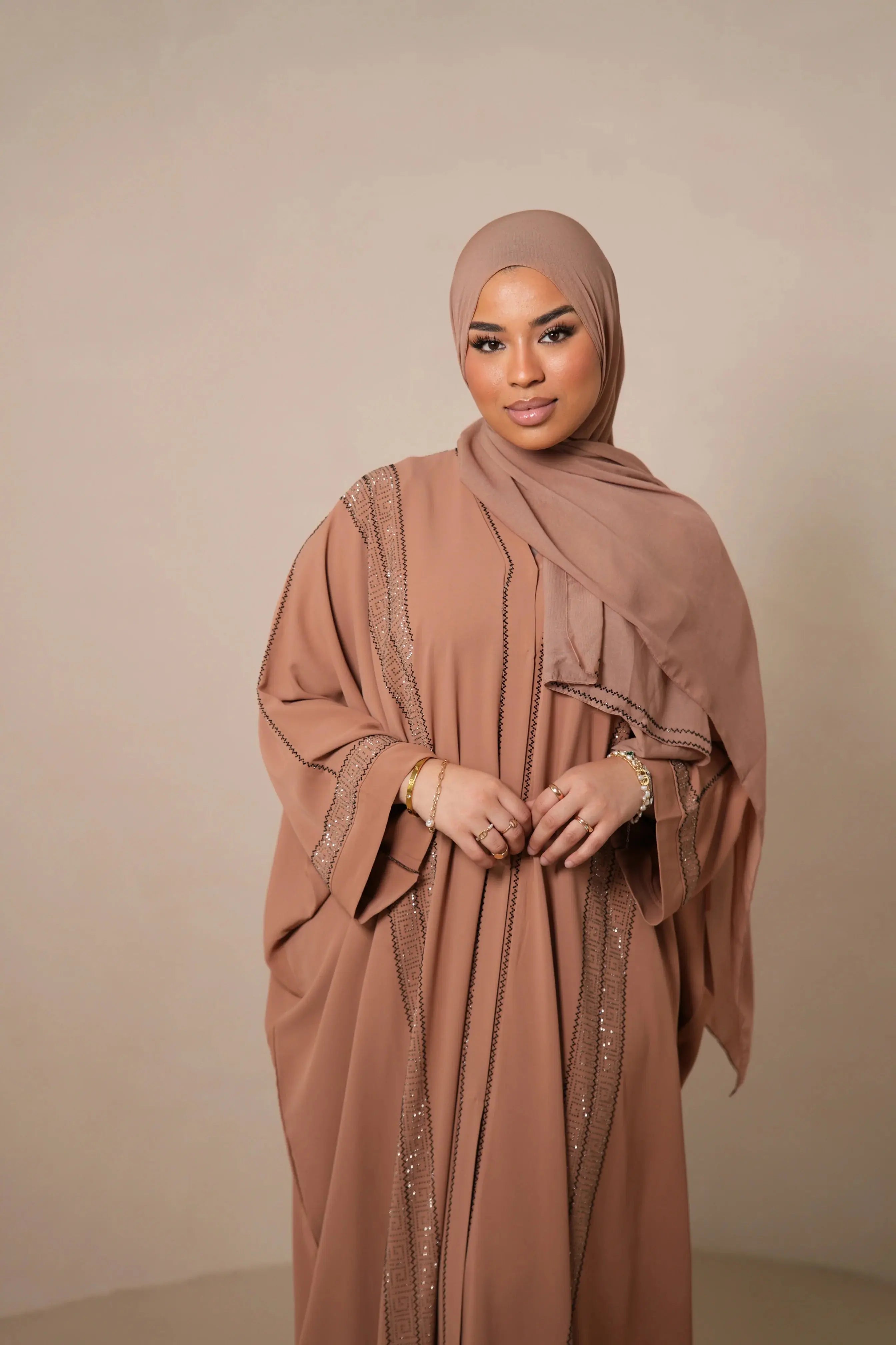 Emirate abaya - Peach Losyana.Shop