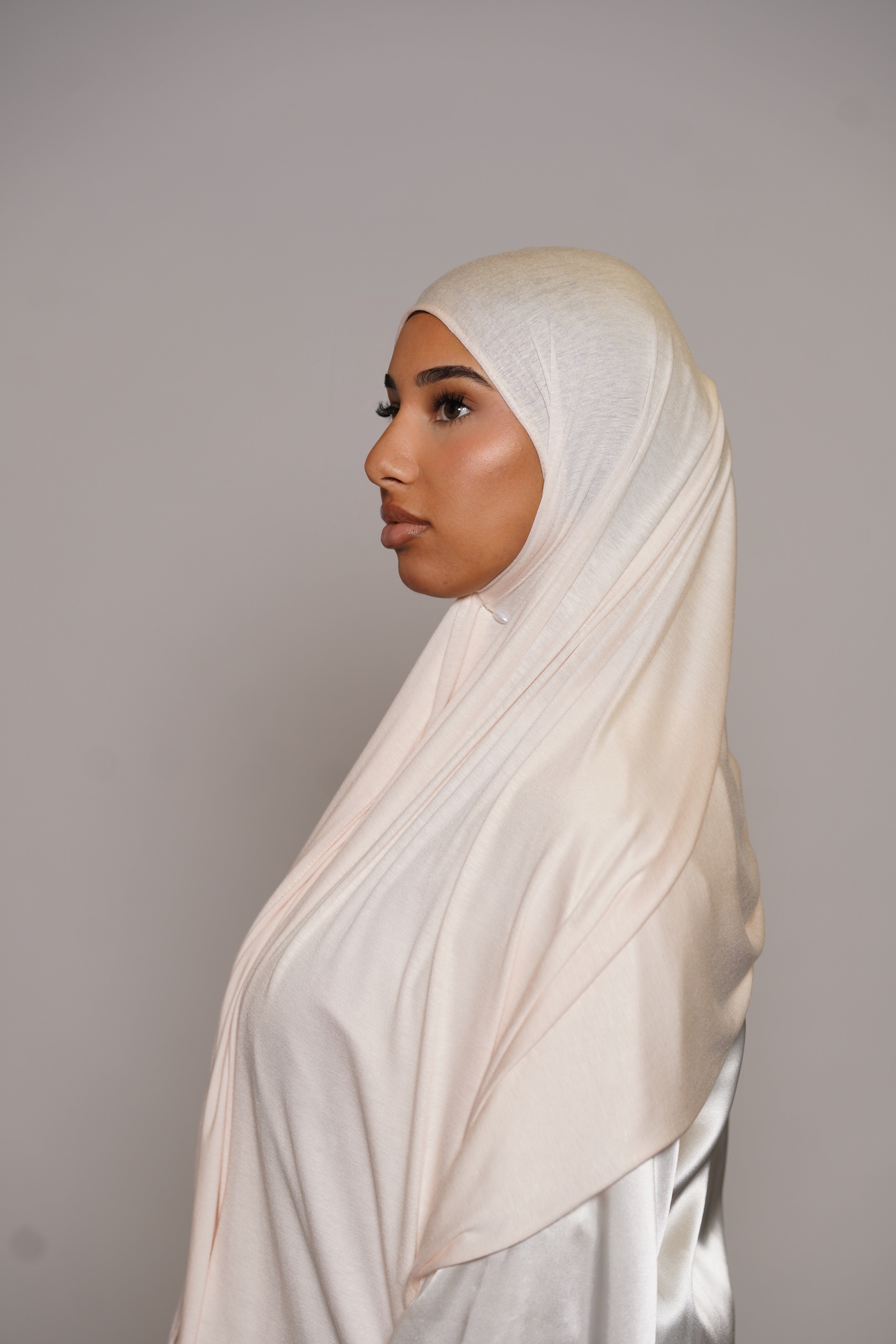 Bamboo Jersey - apricot white