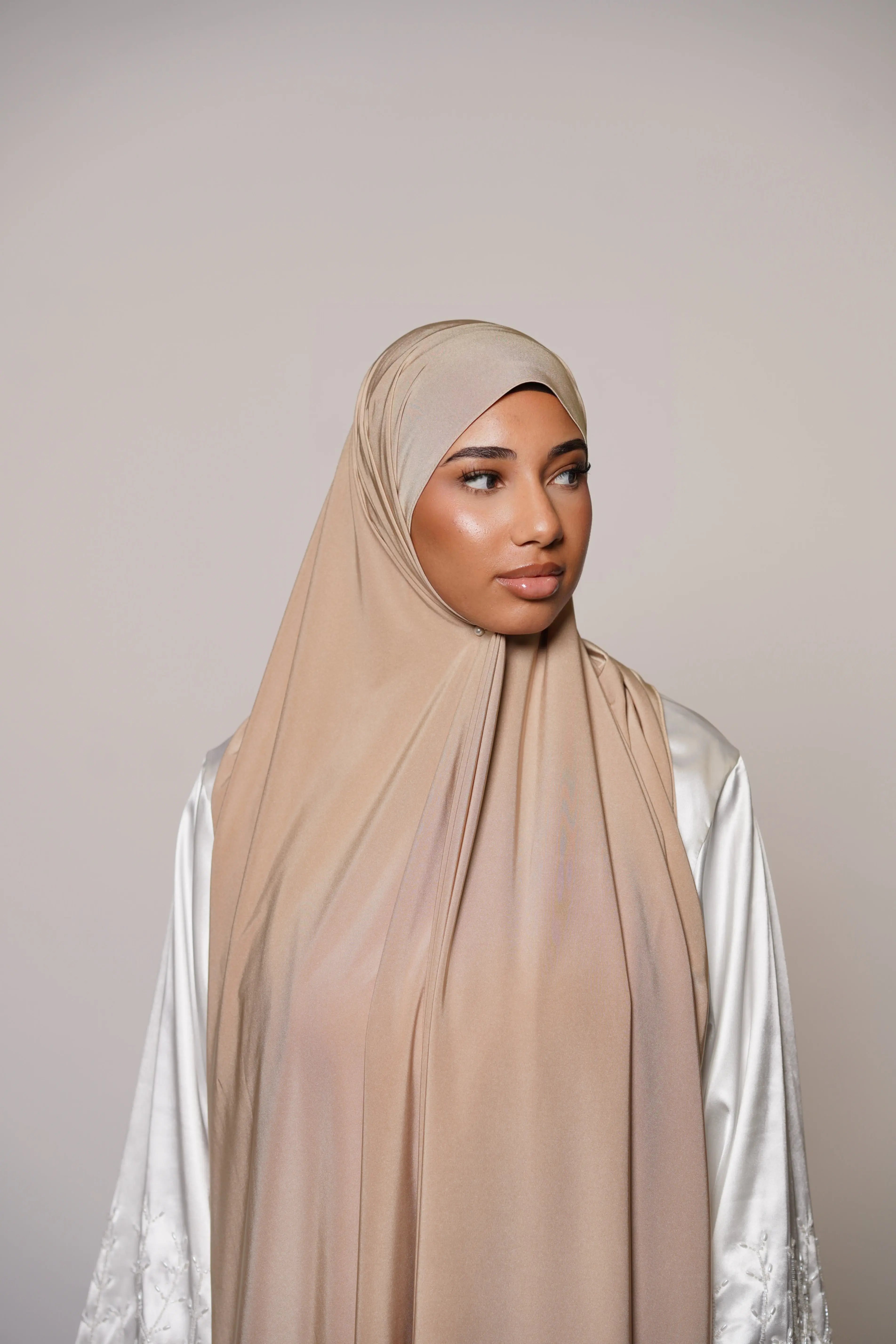 Satin Premium Jersey - golden beige Losyana.Shop