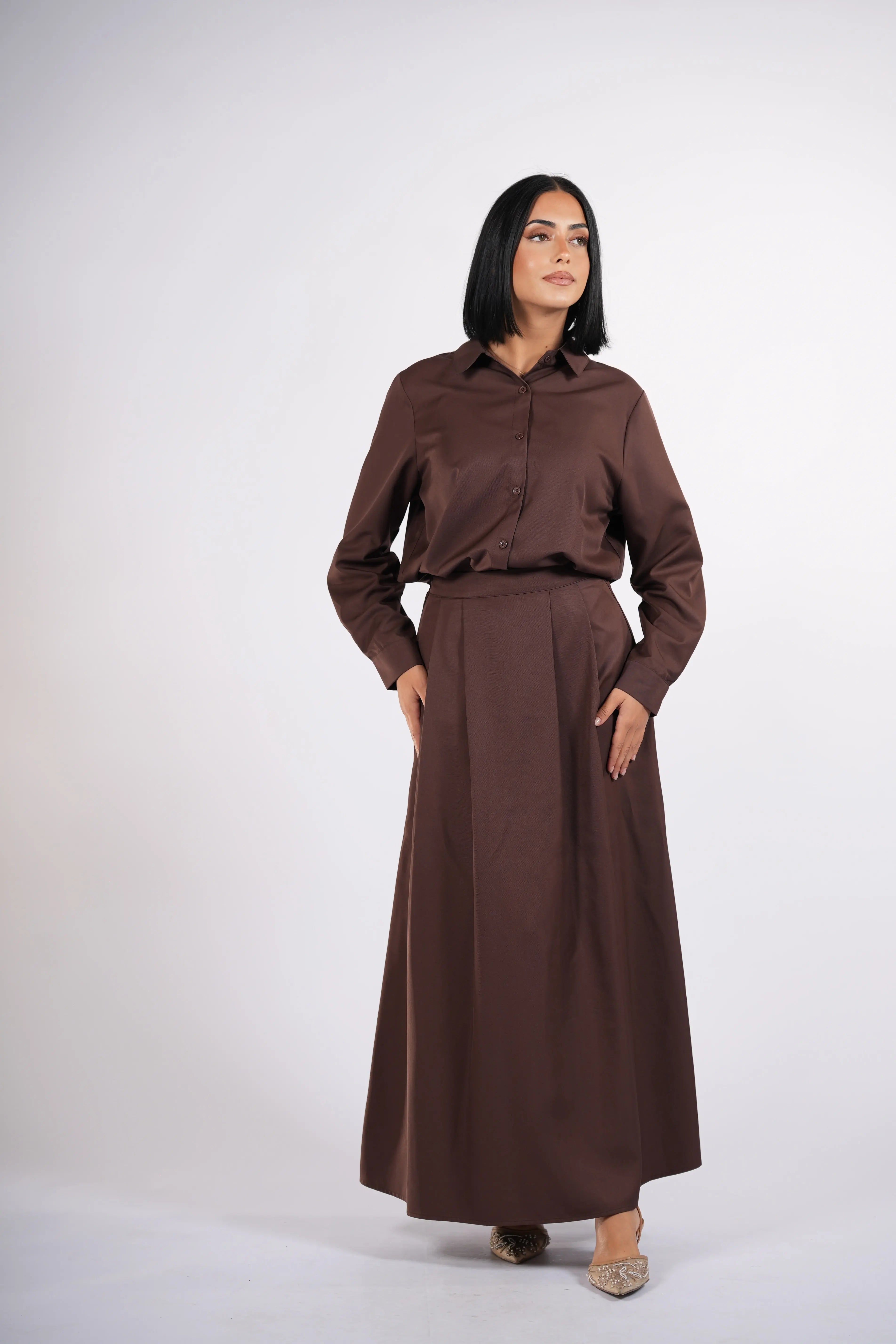timeless skirt - brown Losyana.Shop