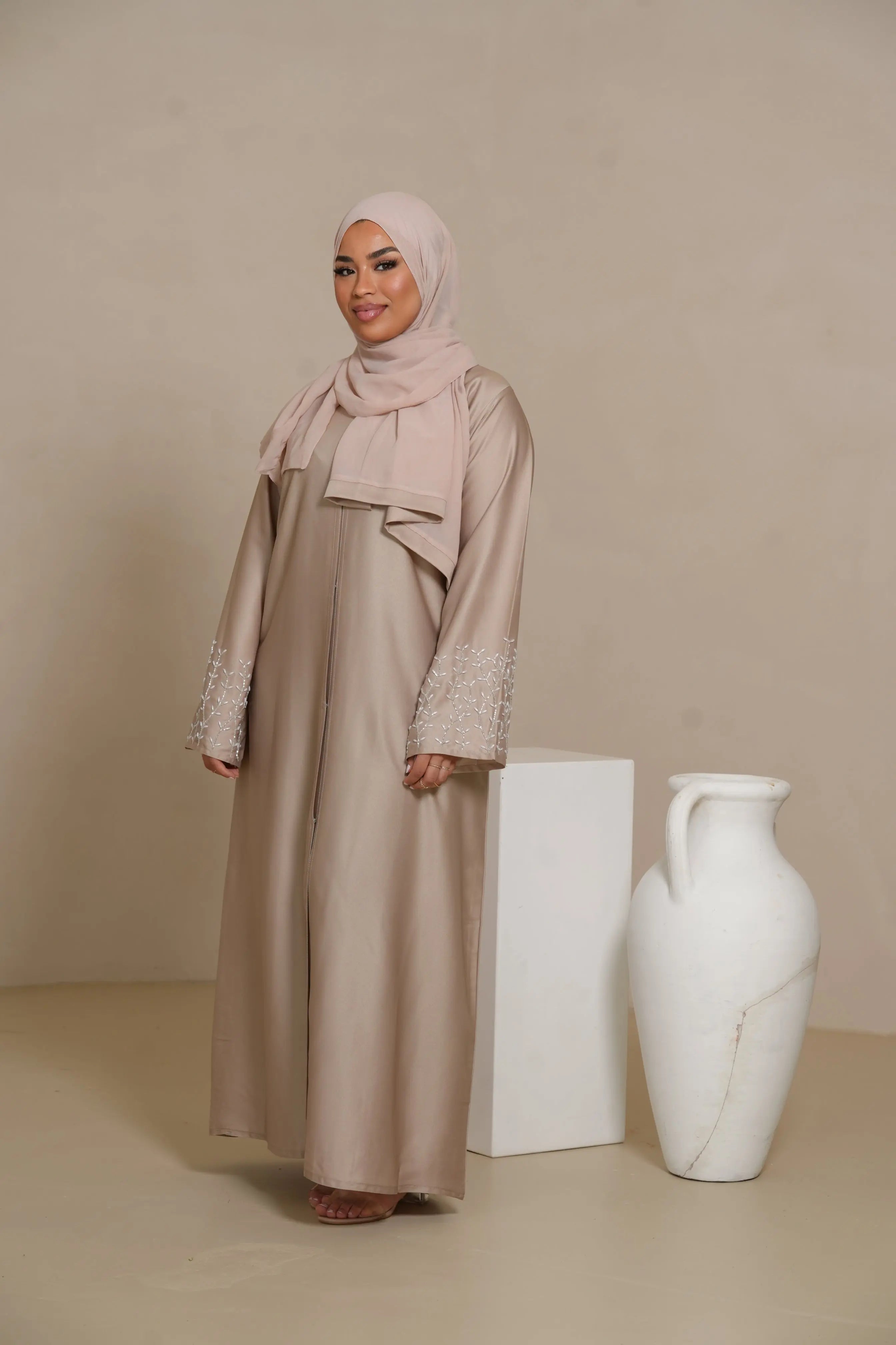 DXB Mira Abaya - beige Losyana.Shop