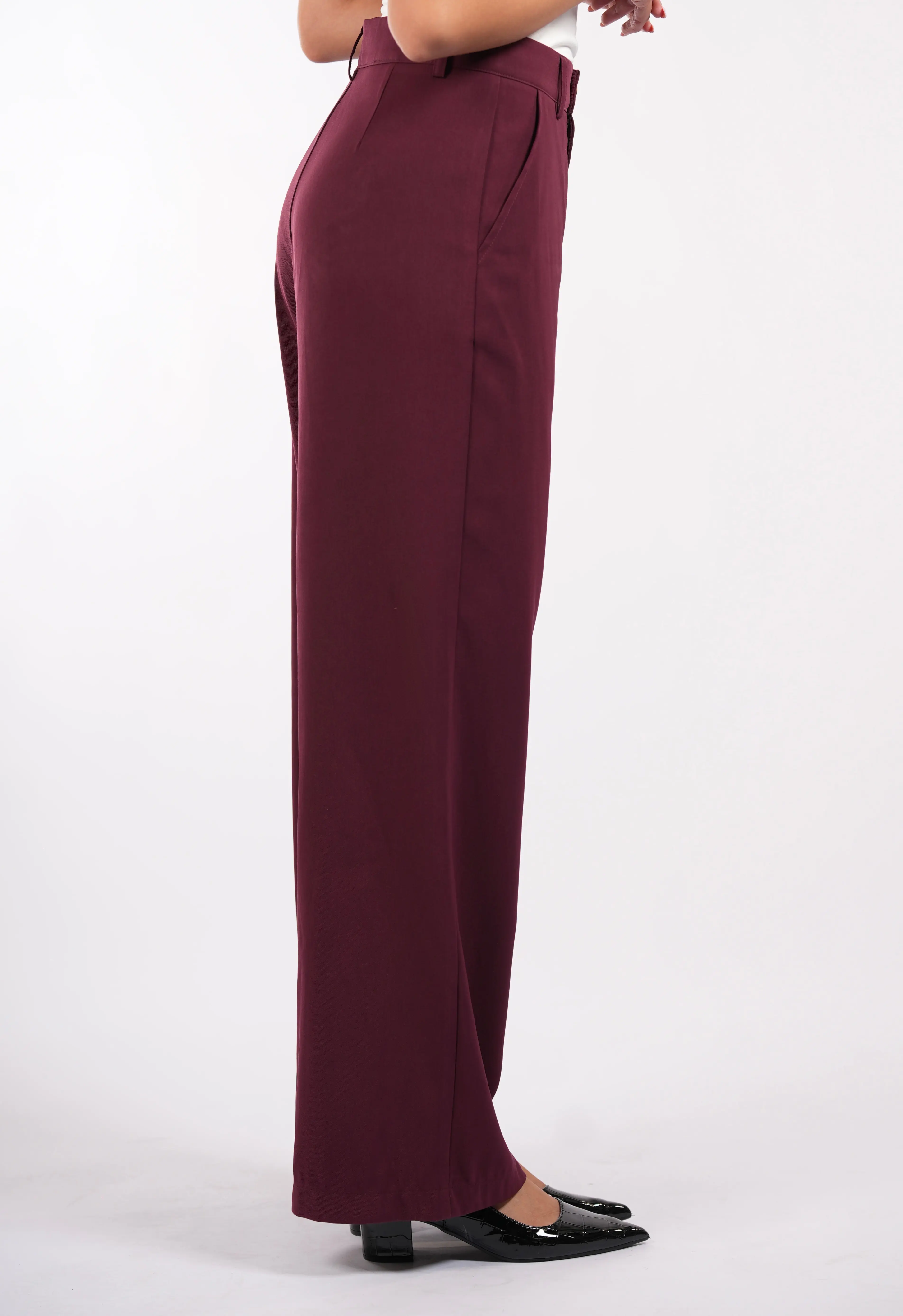 the noble pants - burgundy Losyana.Shop