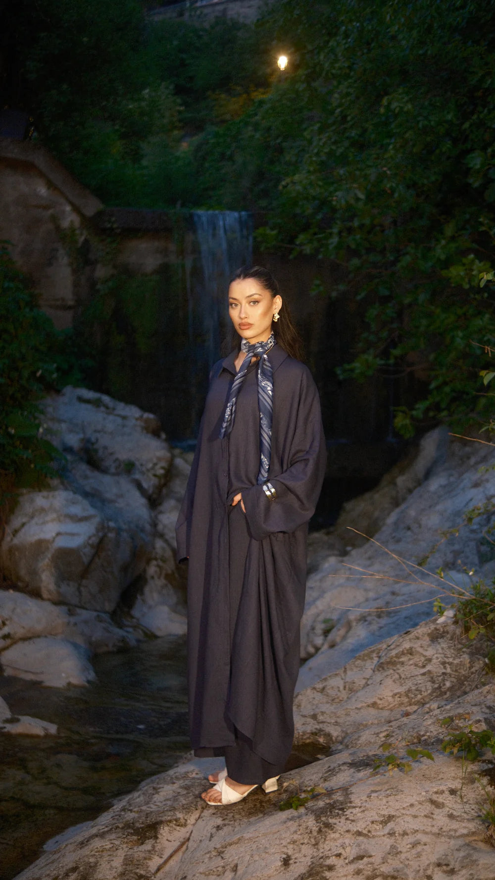 PALMA LINEN SET - NAVY