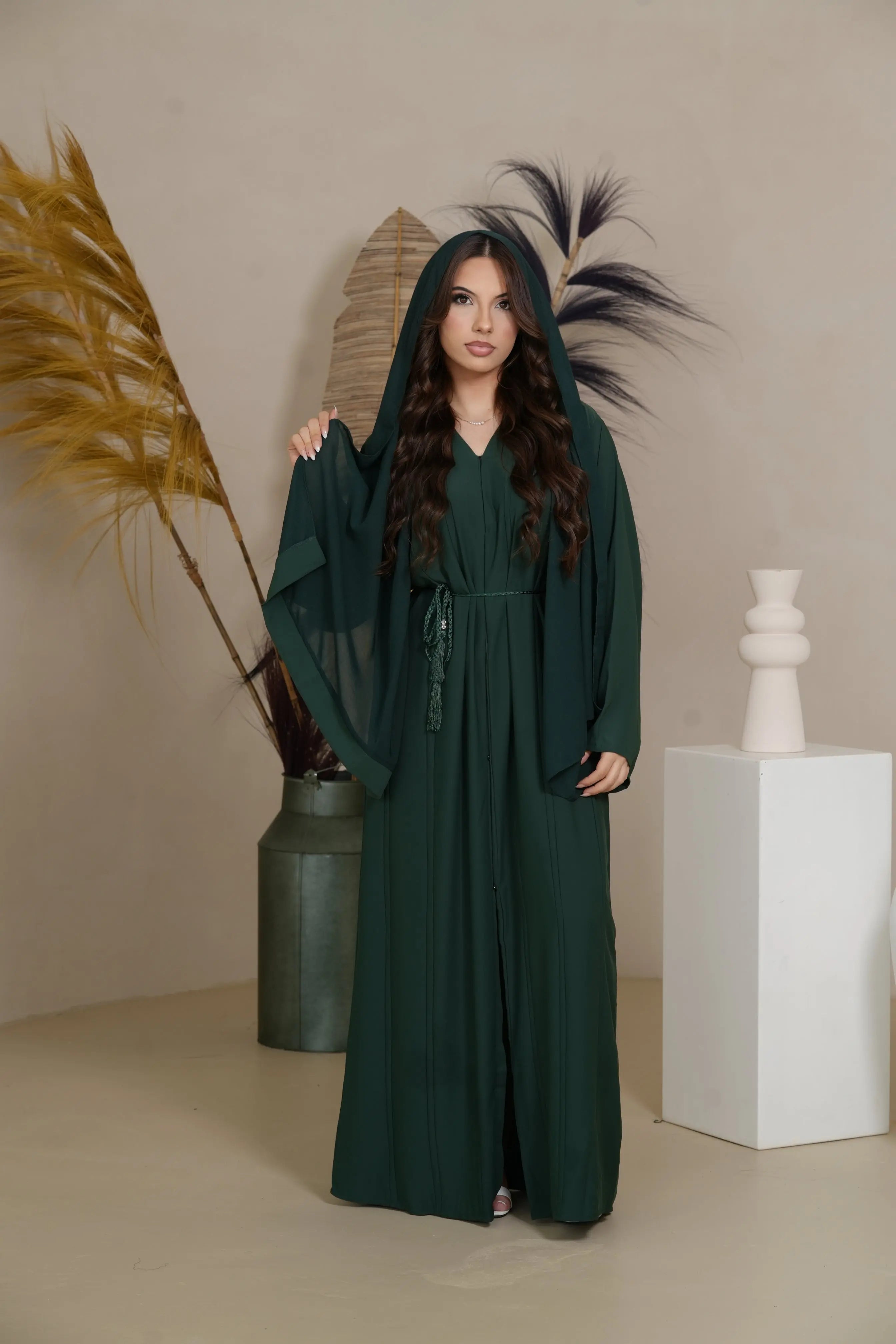 Lines Daily Abaya - royal Green Losyana.Shop