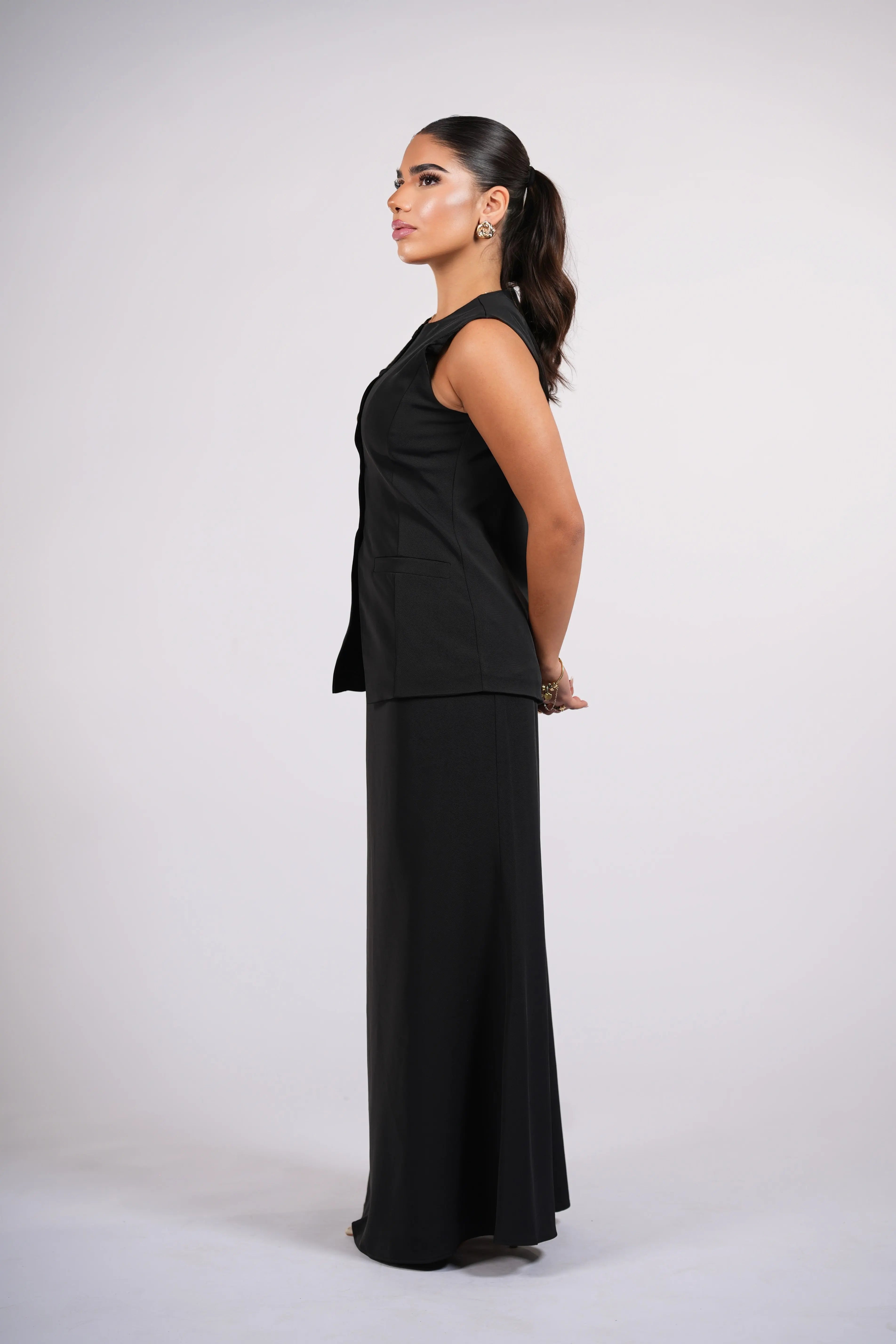 old vienna vest - black Losyana.Shop