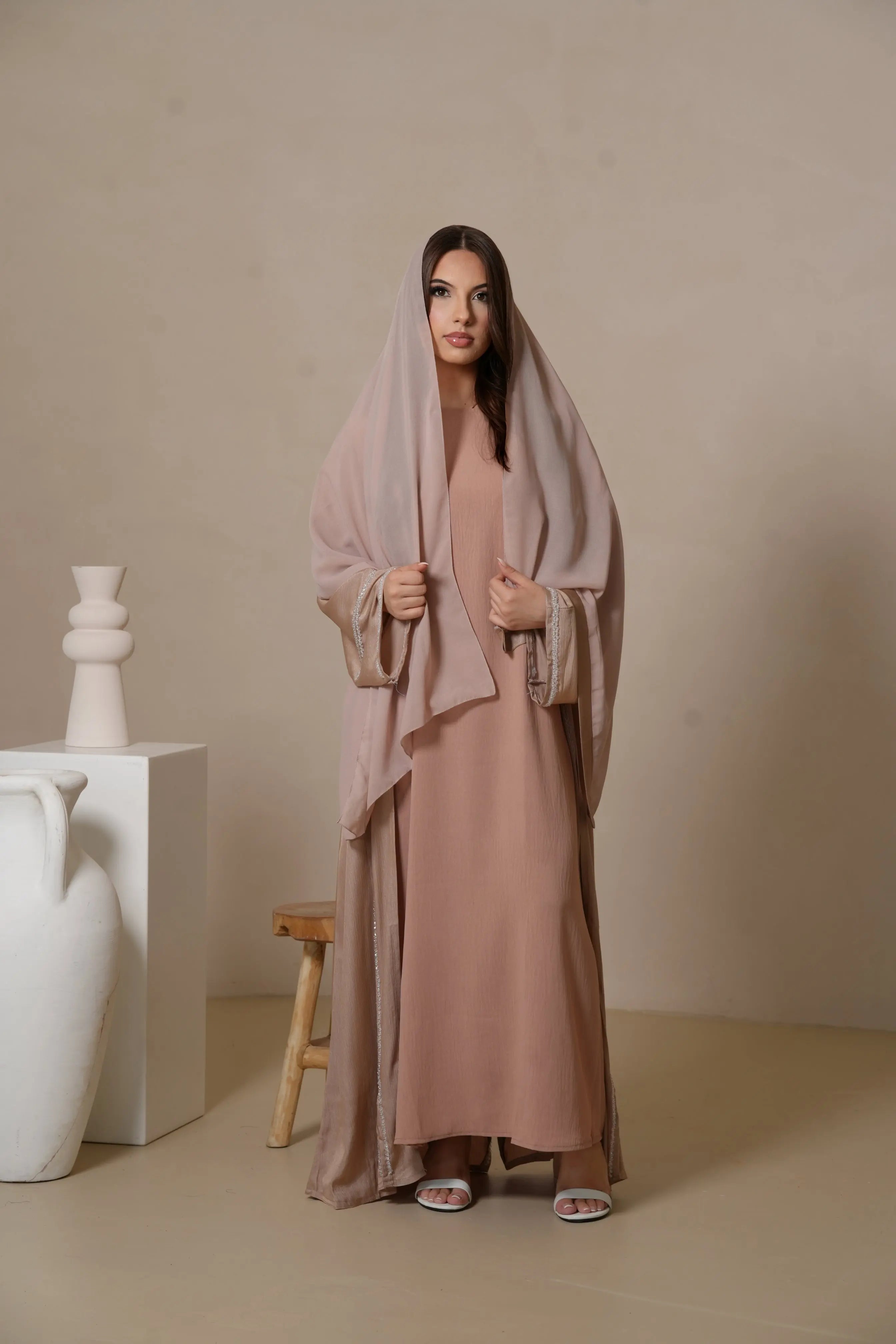 Brightstone shine Abaya - Rose Gold Losyana.Shop