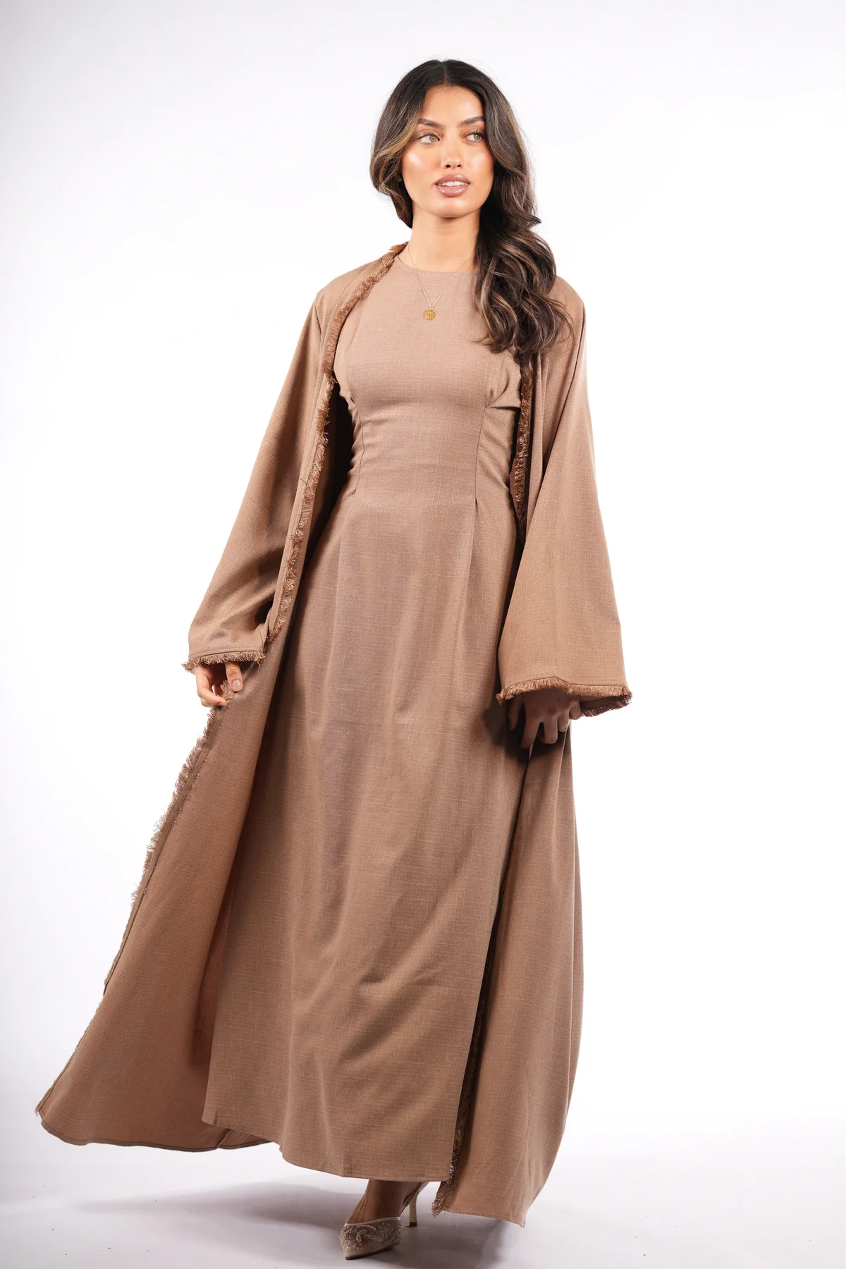vienna corset & kimono - brown mousse
