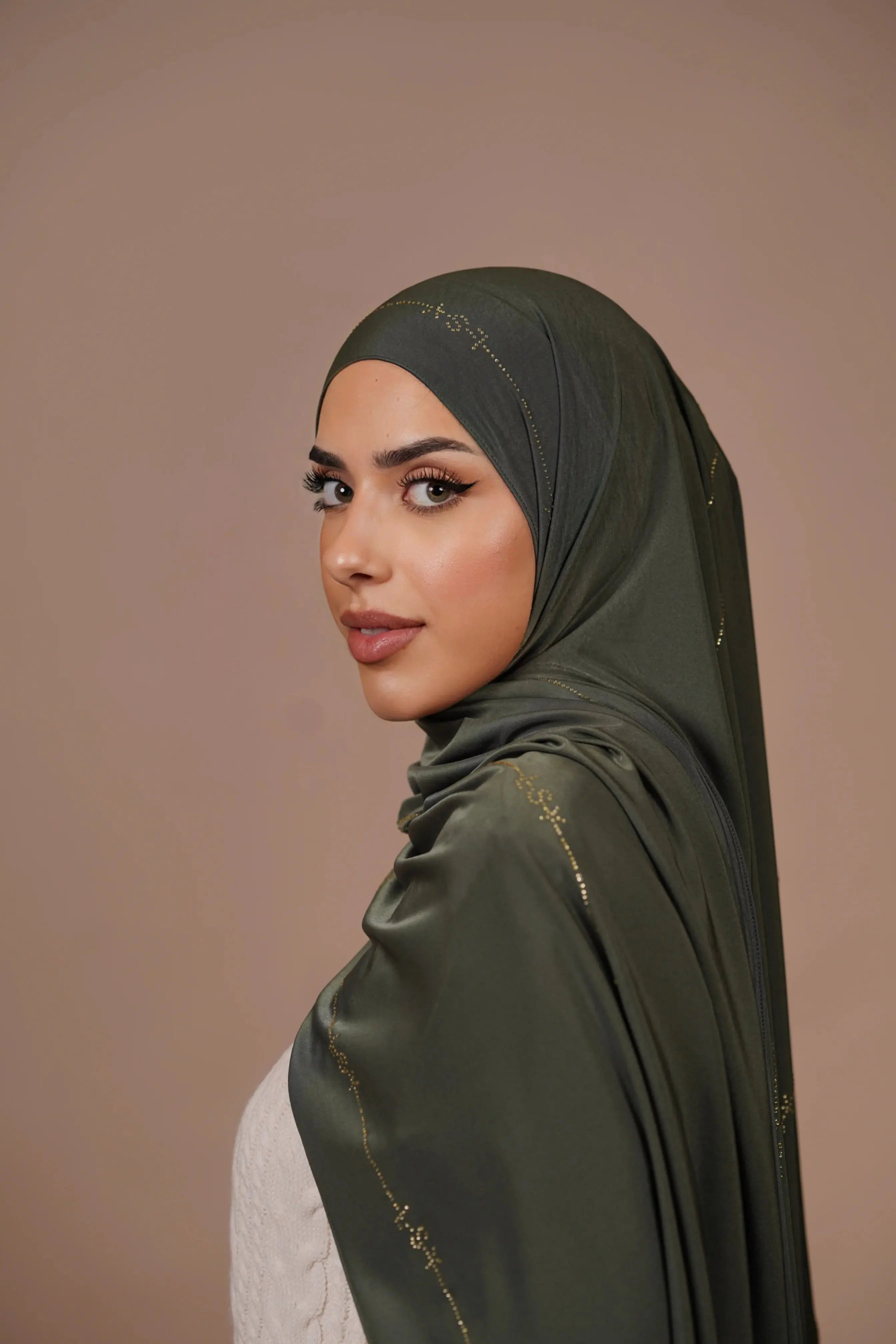 LSY Satin Premium Jersey - khaki green Losyana