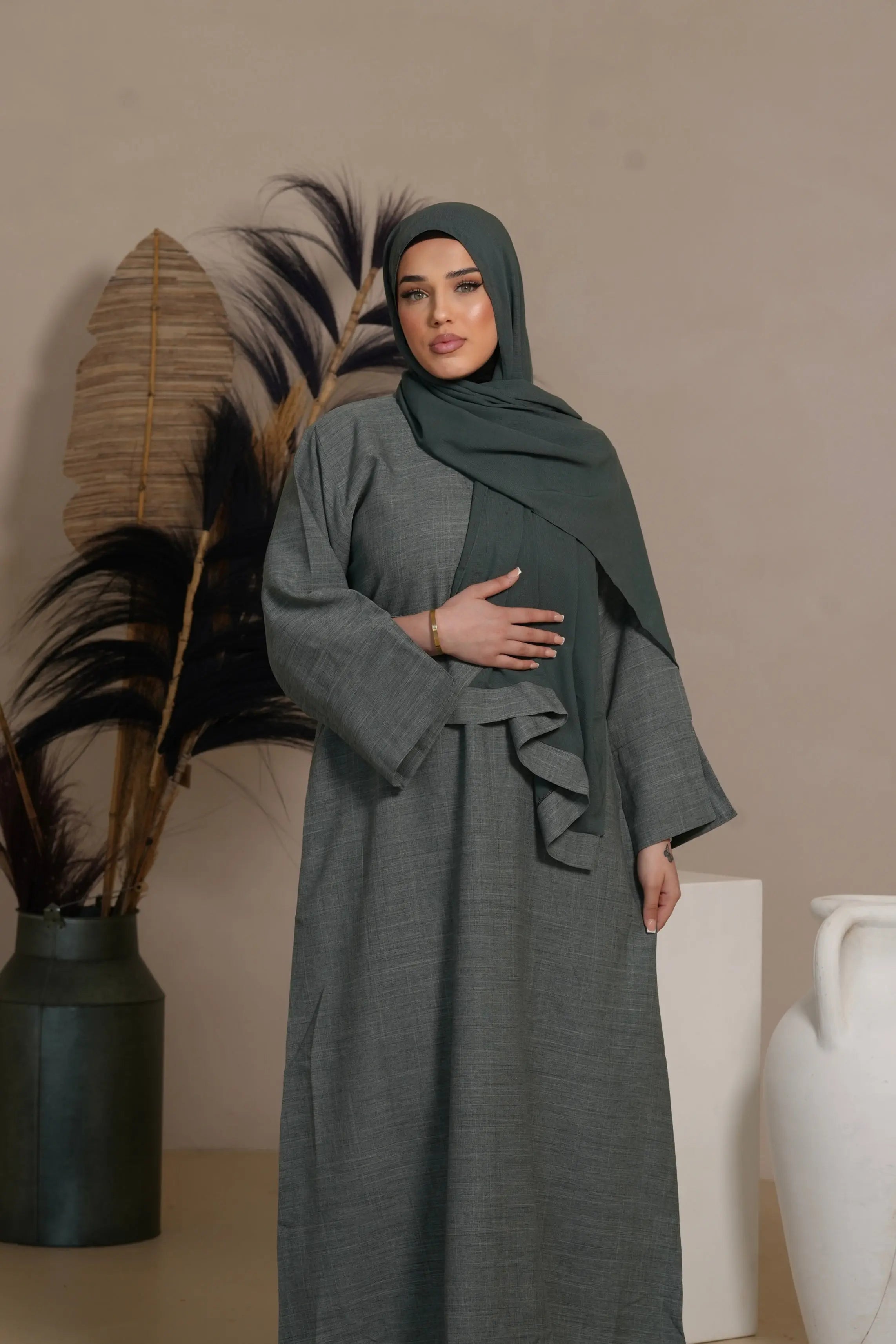 Base Linen Abaya - Lamantin Losyana.Shop