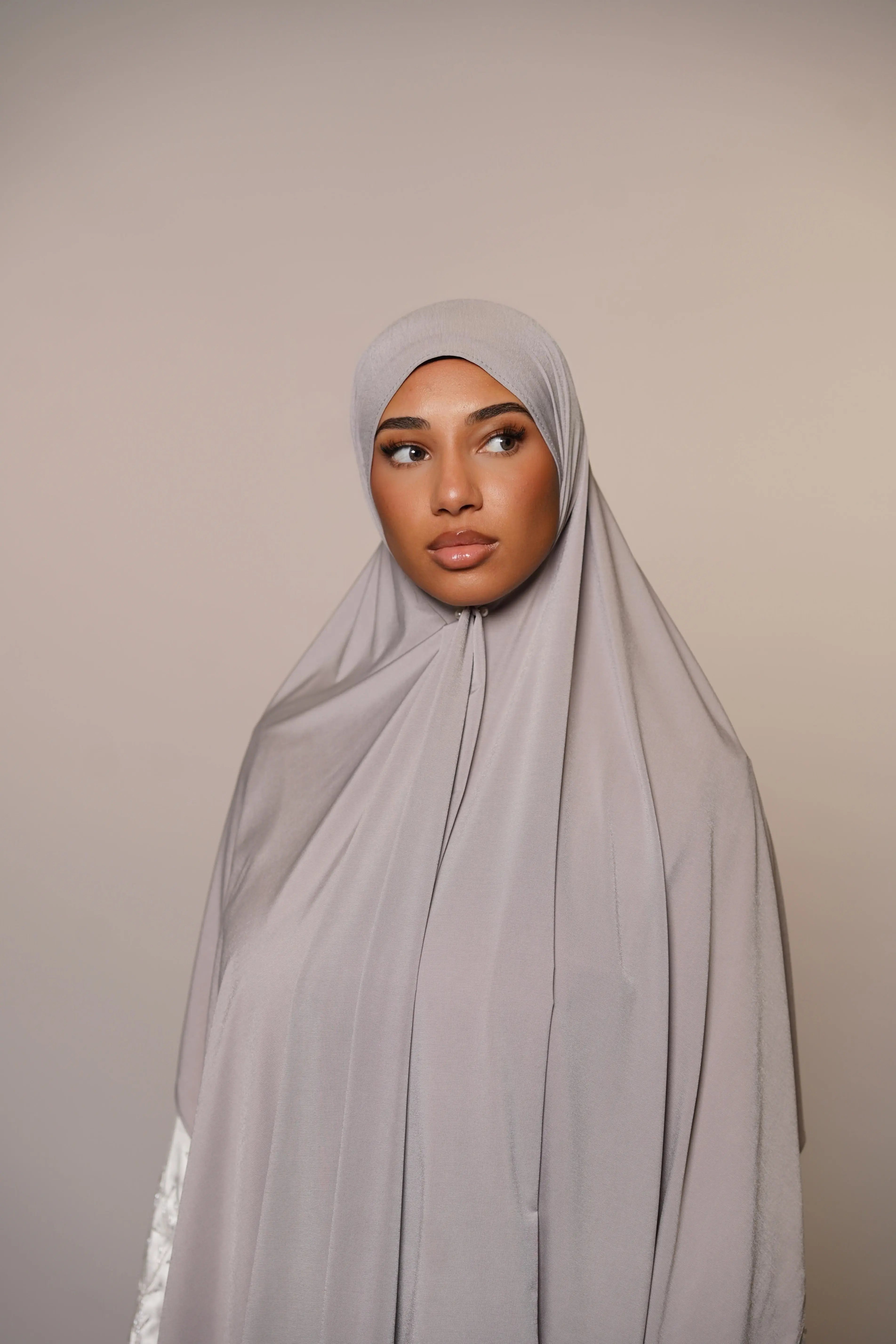 Satin Premium Jersey - light grey Losyana.Shop