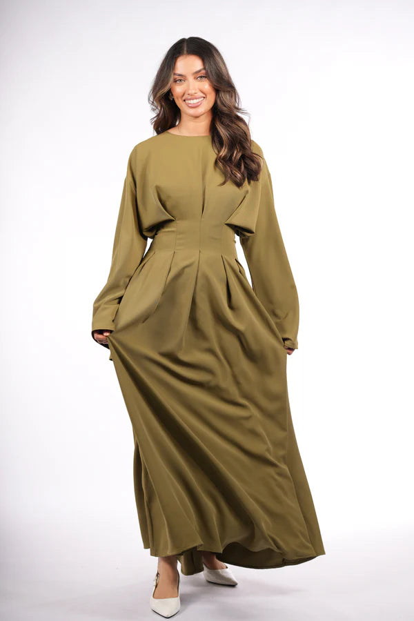 the corset dress - olive