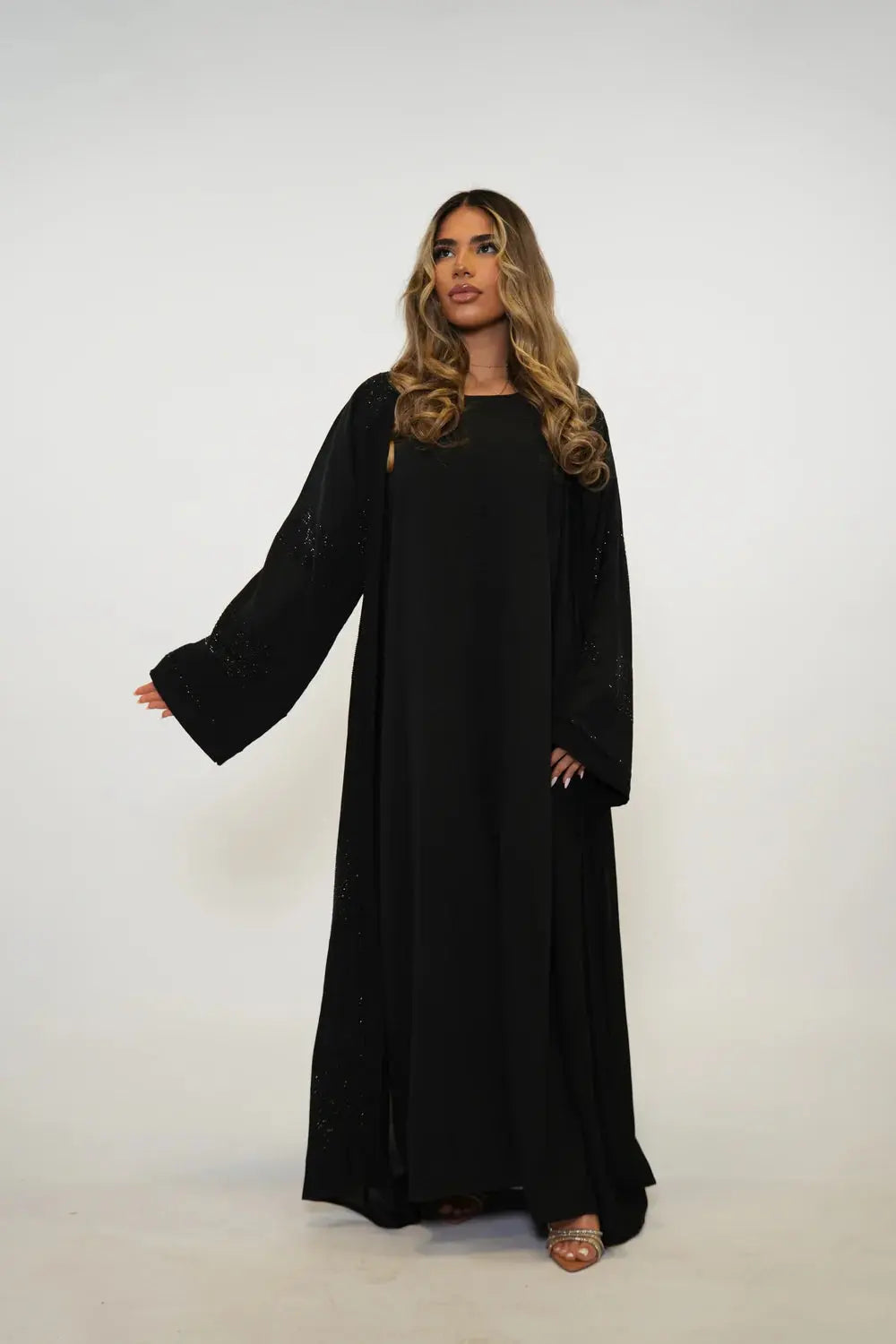 Dubai Luxoury Abaya - Black Losyana.Shop
