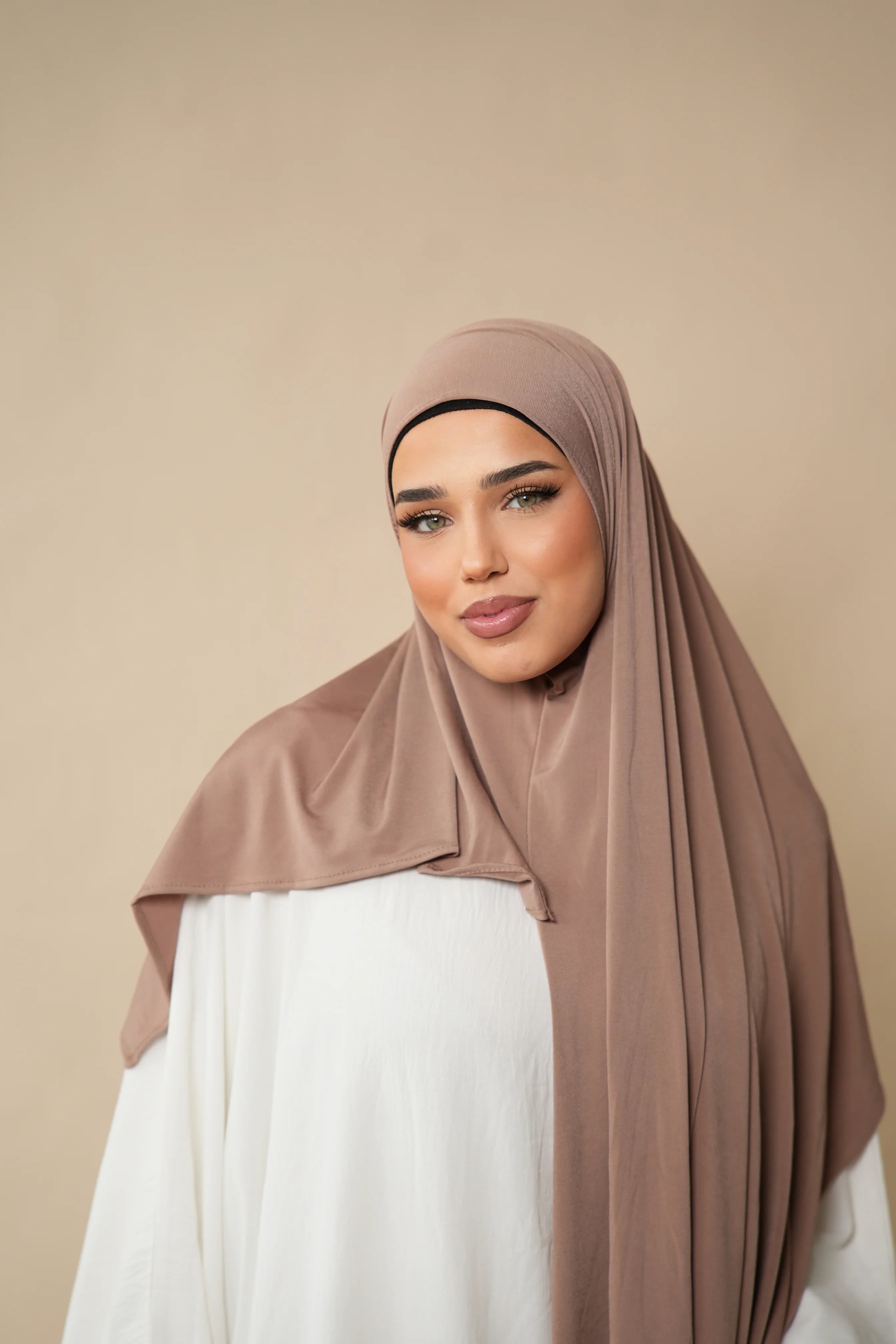 Premium Jersey to go - dark taupe