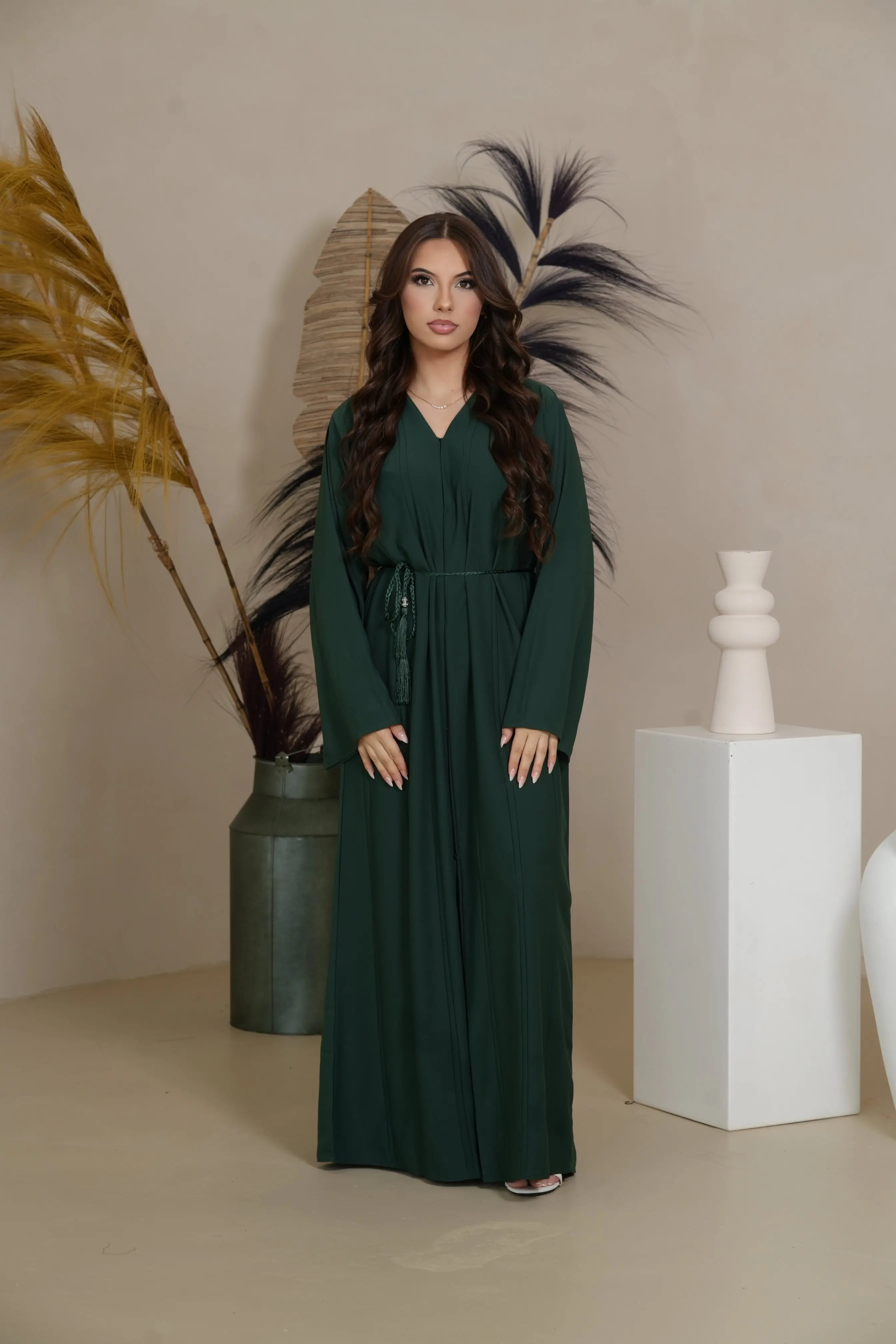 Lines Daily Abaya - royal Green Losyana.Shop