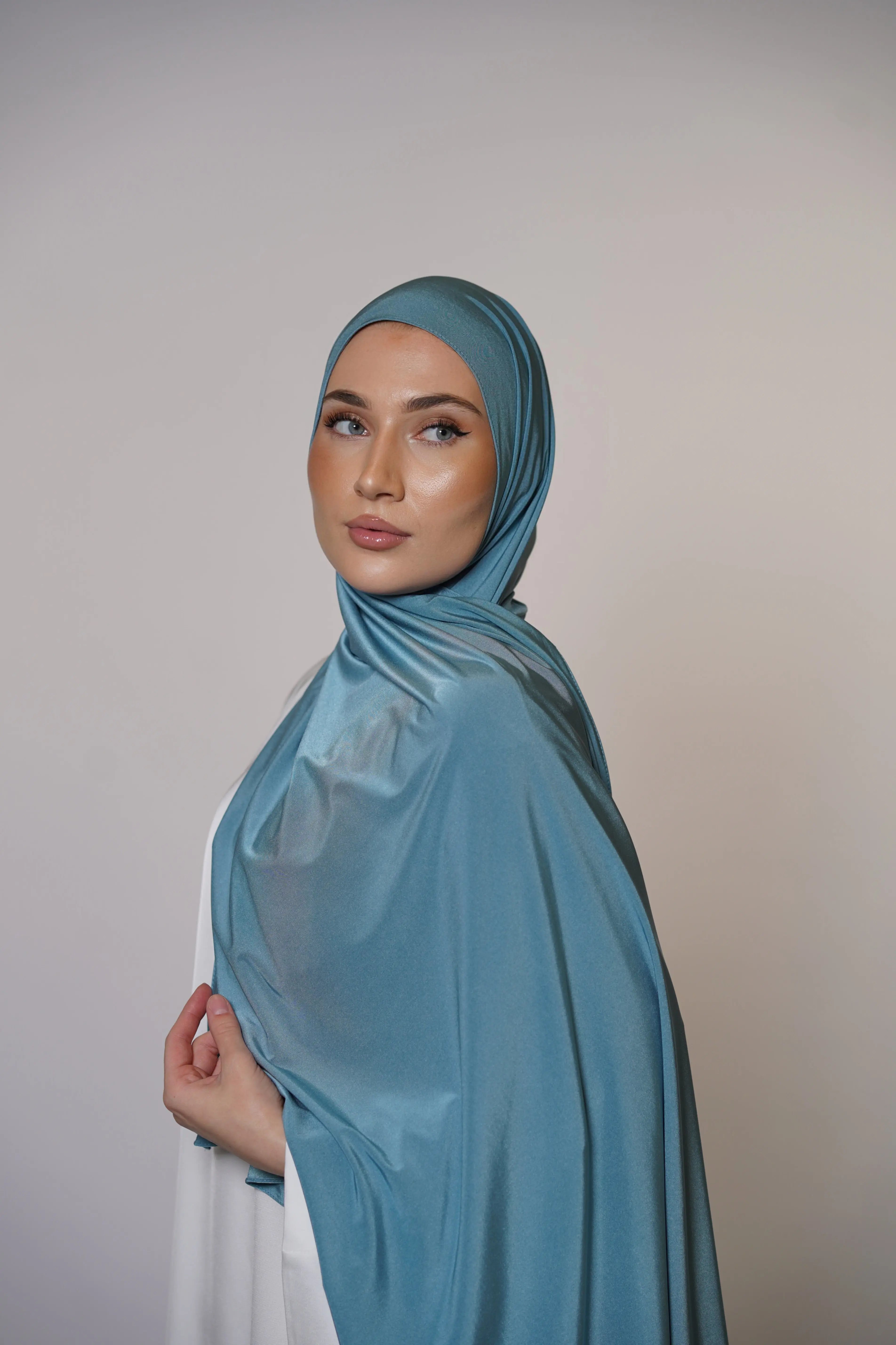 Satin Premium Jersey - sky blue Losyana.Shop