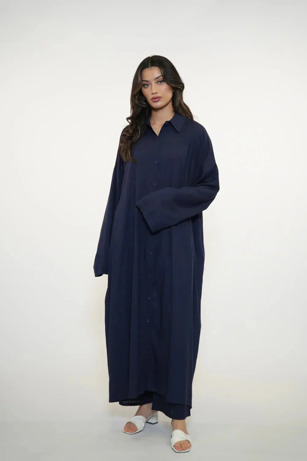 PALMA LINEN SET - NAVY Losyana.nl
