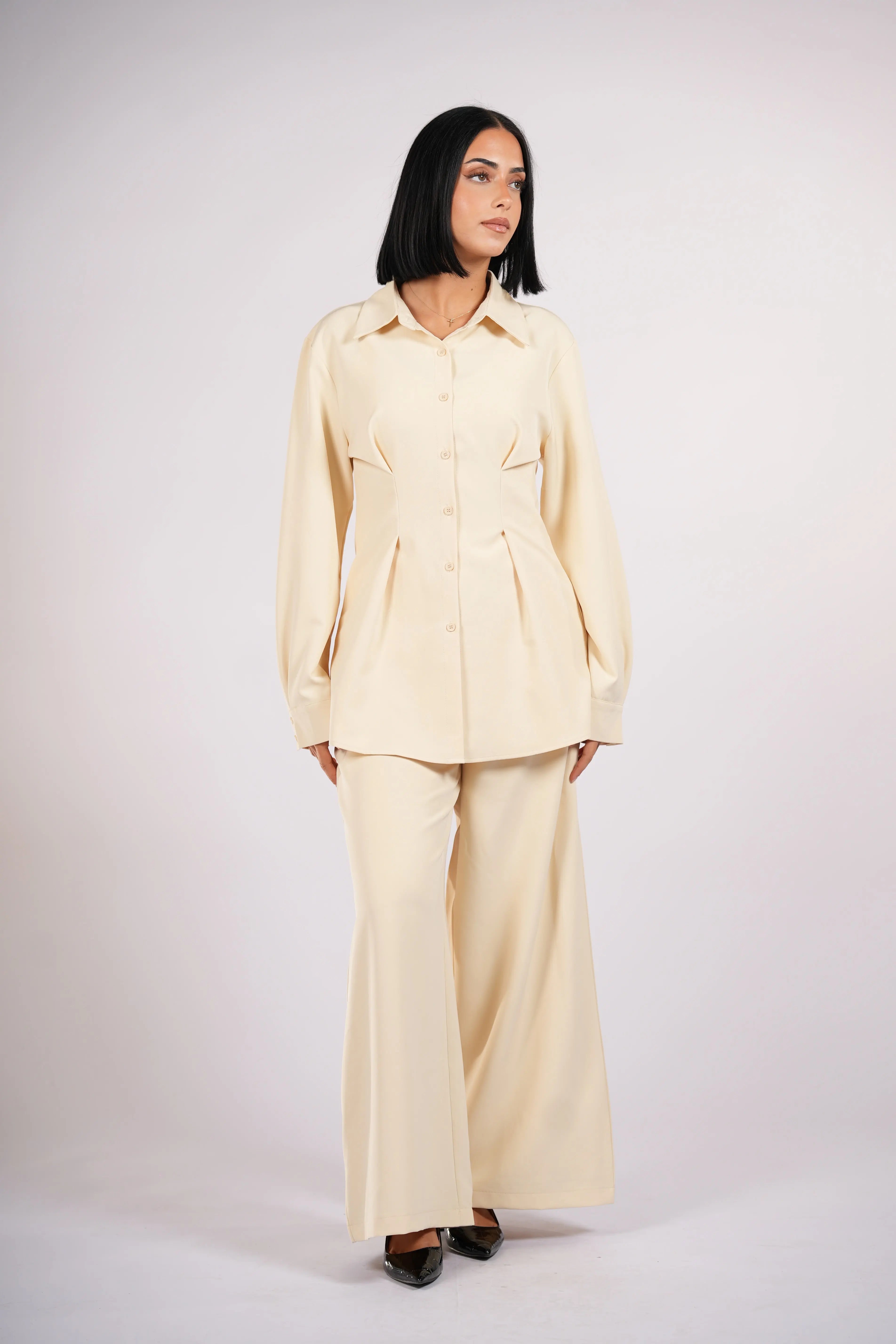 wide leg pants - butter yellow Losyana.Shop