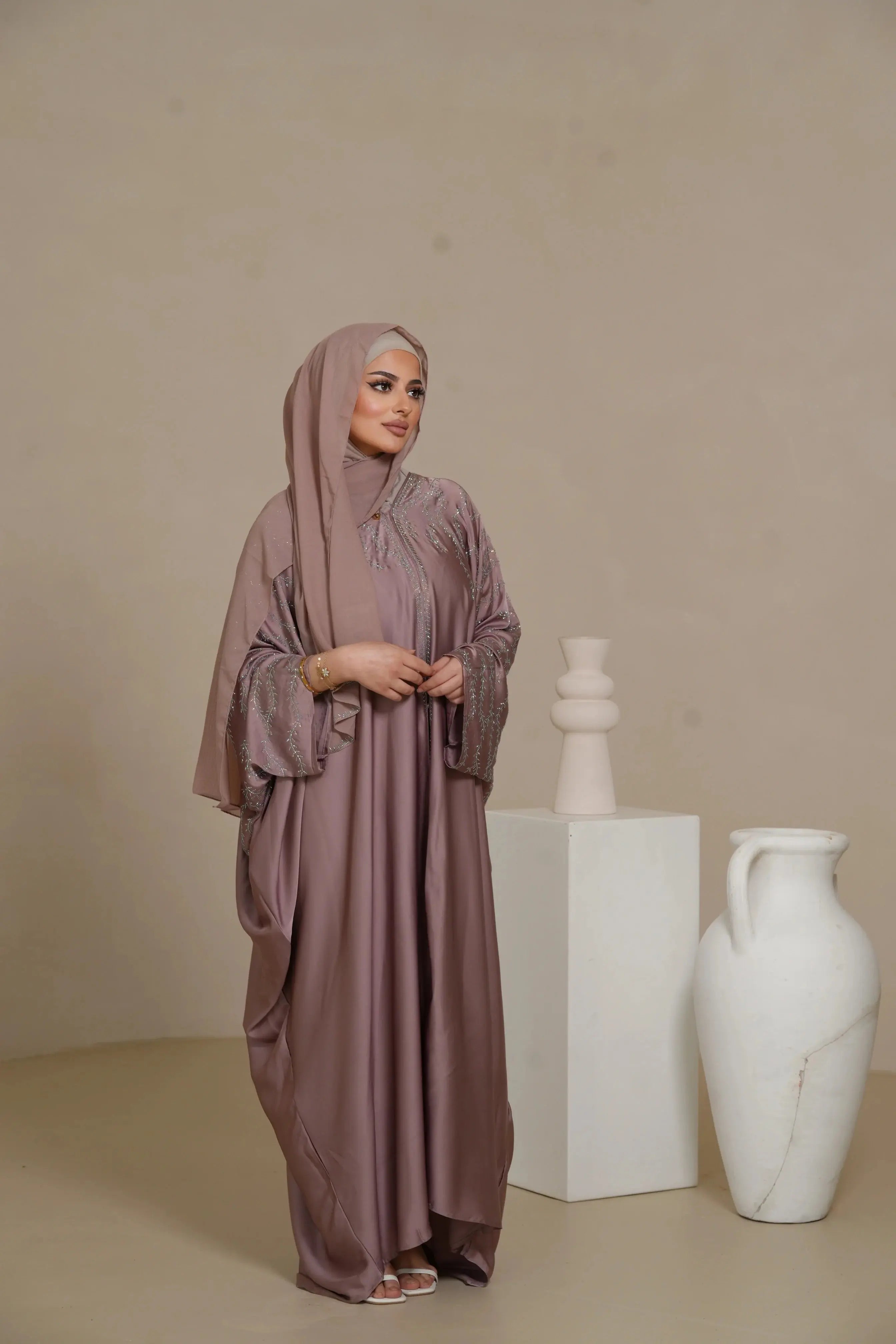 DXB Glitter Abaya - Velvet Losyana.Shop