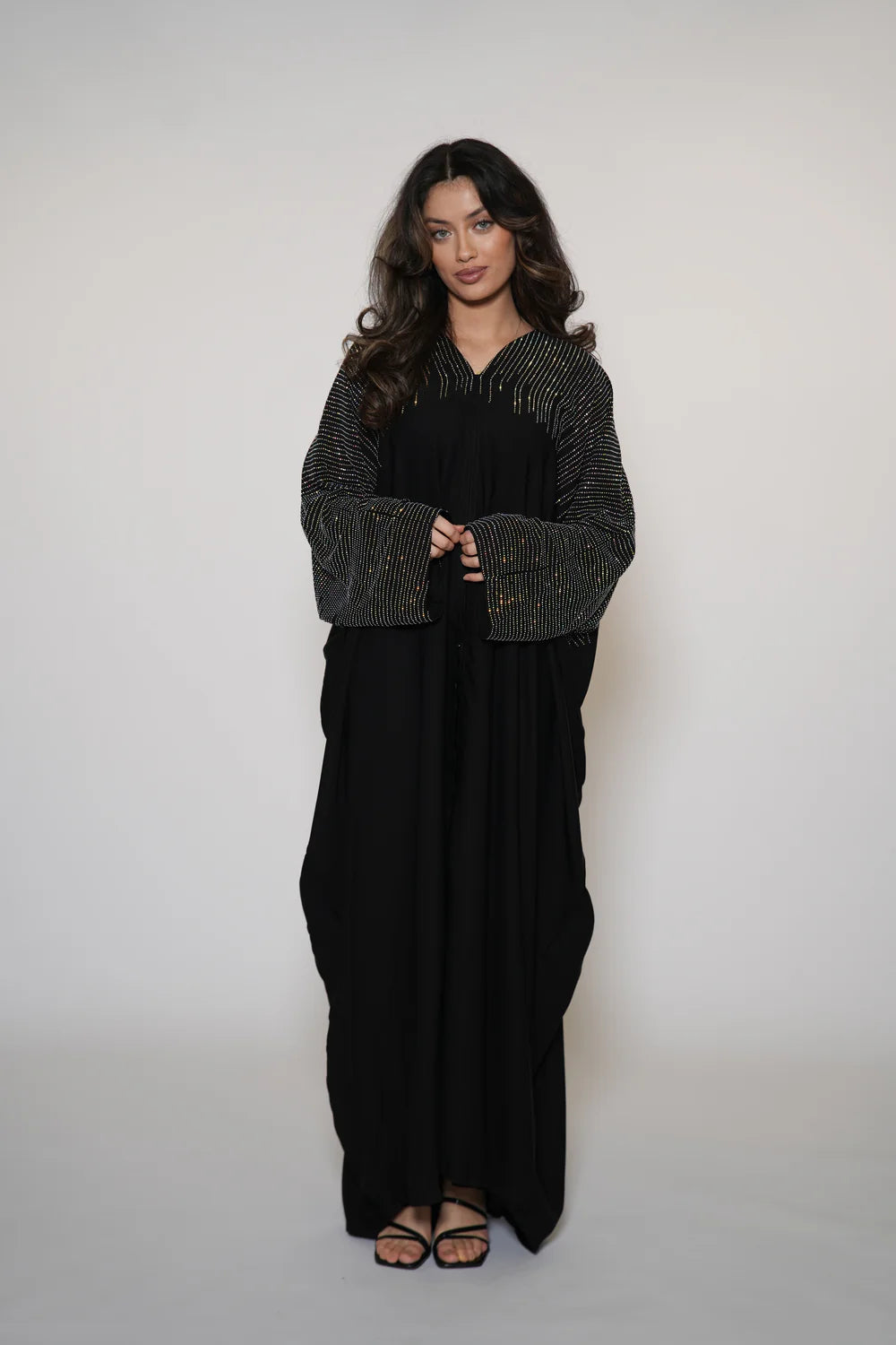 DXB Glitter Abaya - Black