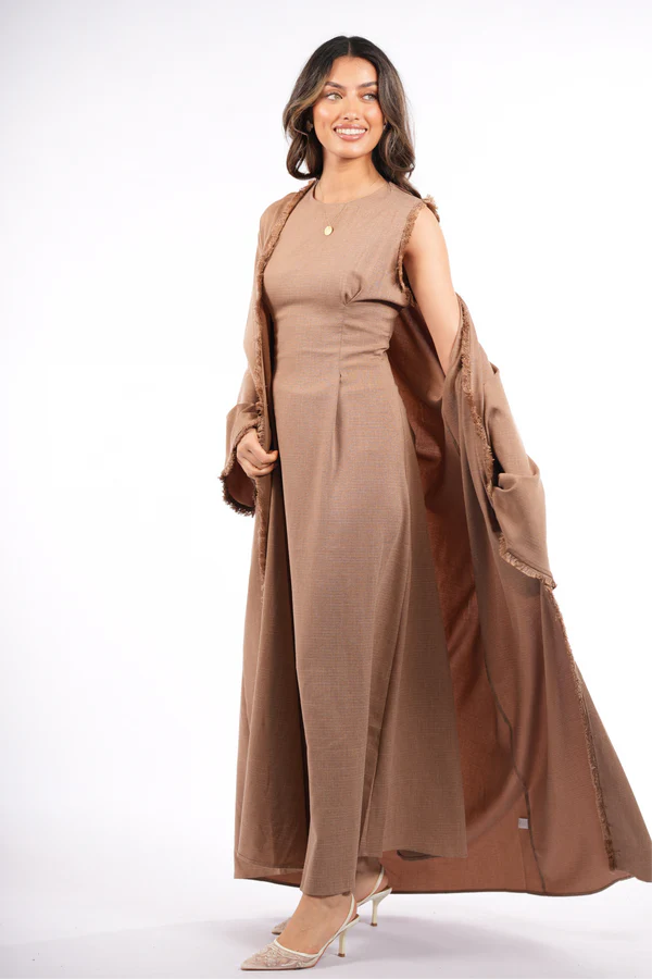vienna corset & kimono - brown mousse
