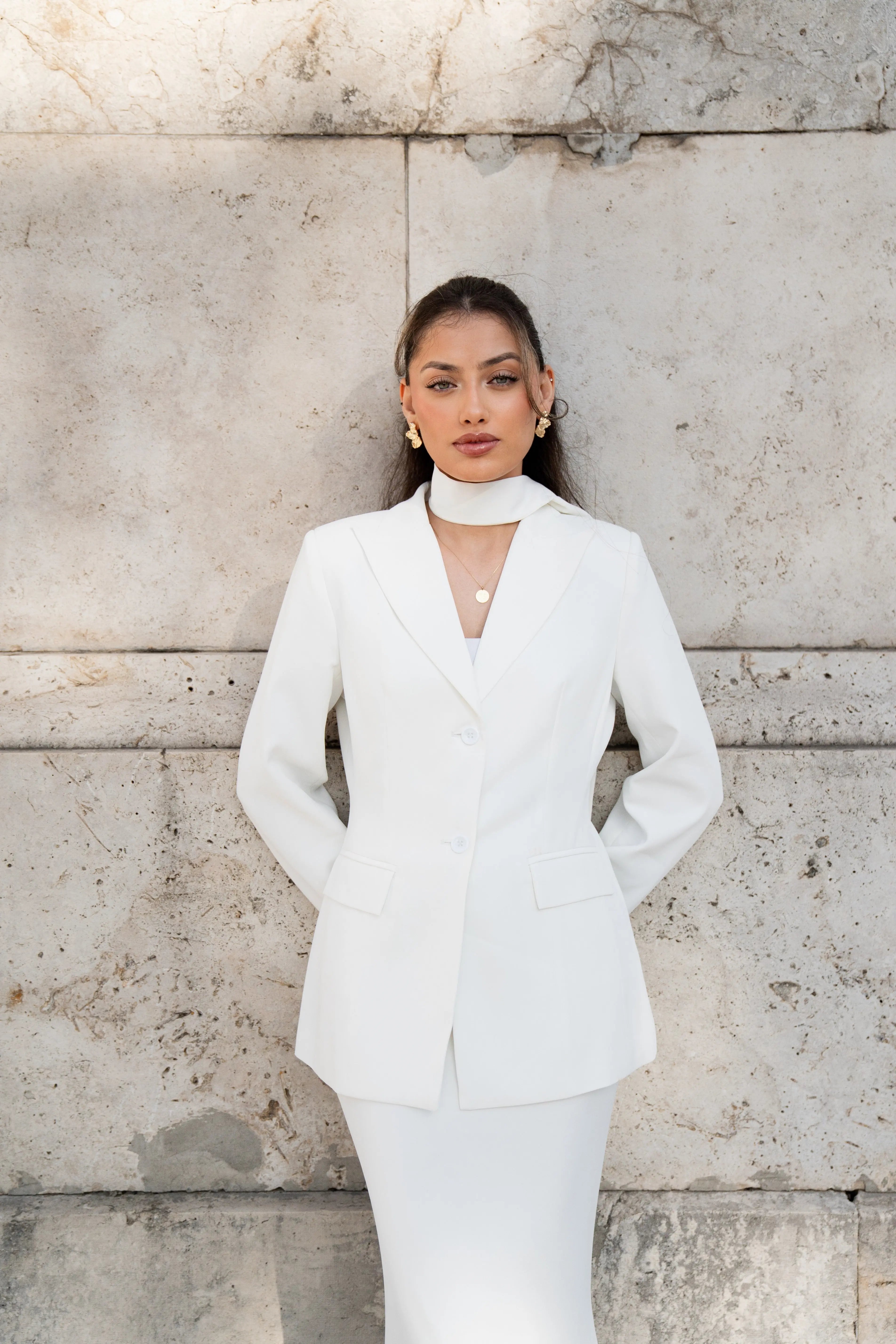 the palais blazer - white Losyana.Shop