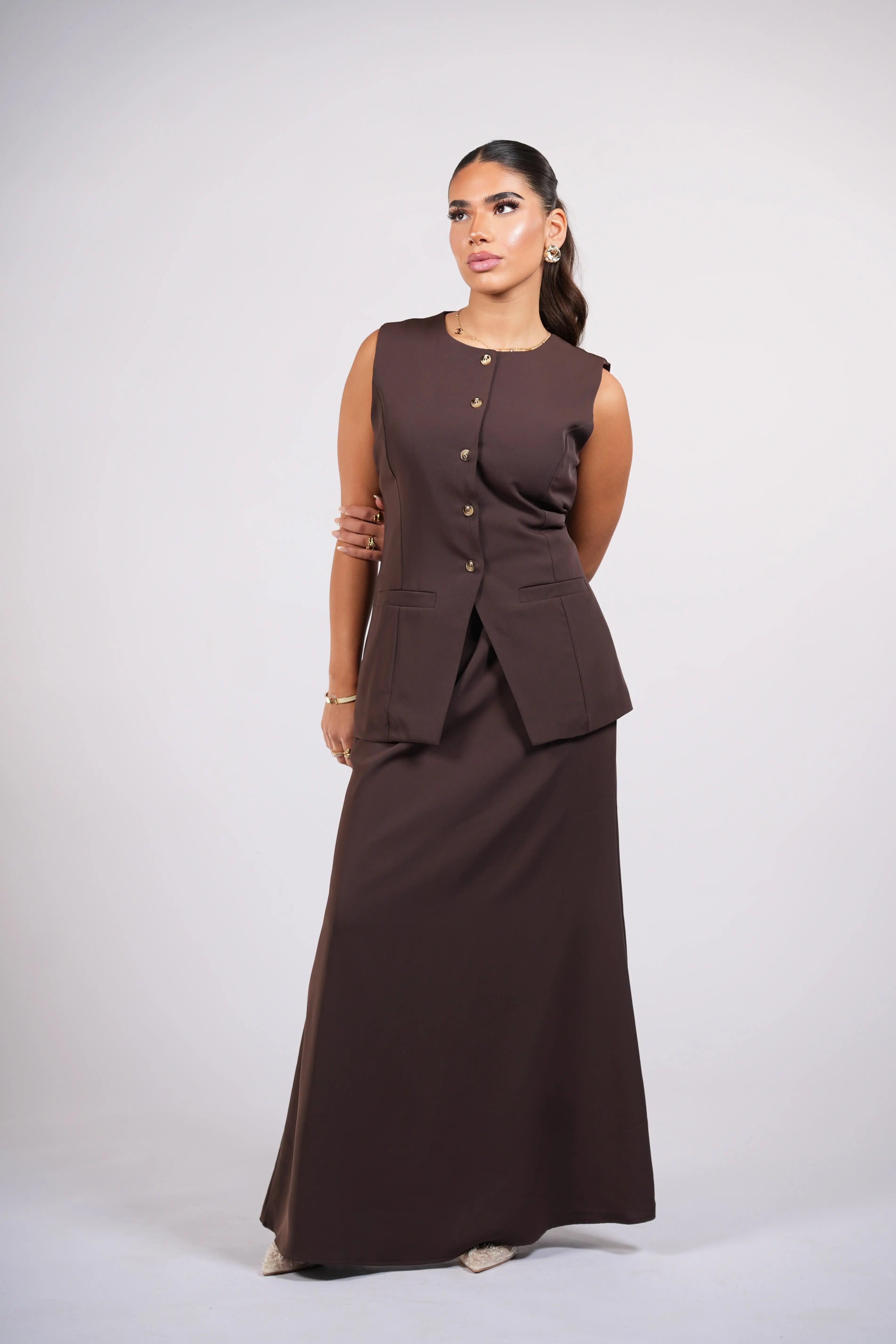 old vienna skirt - espresso Losyana.Shop