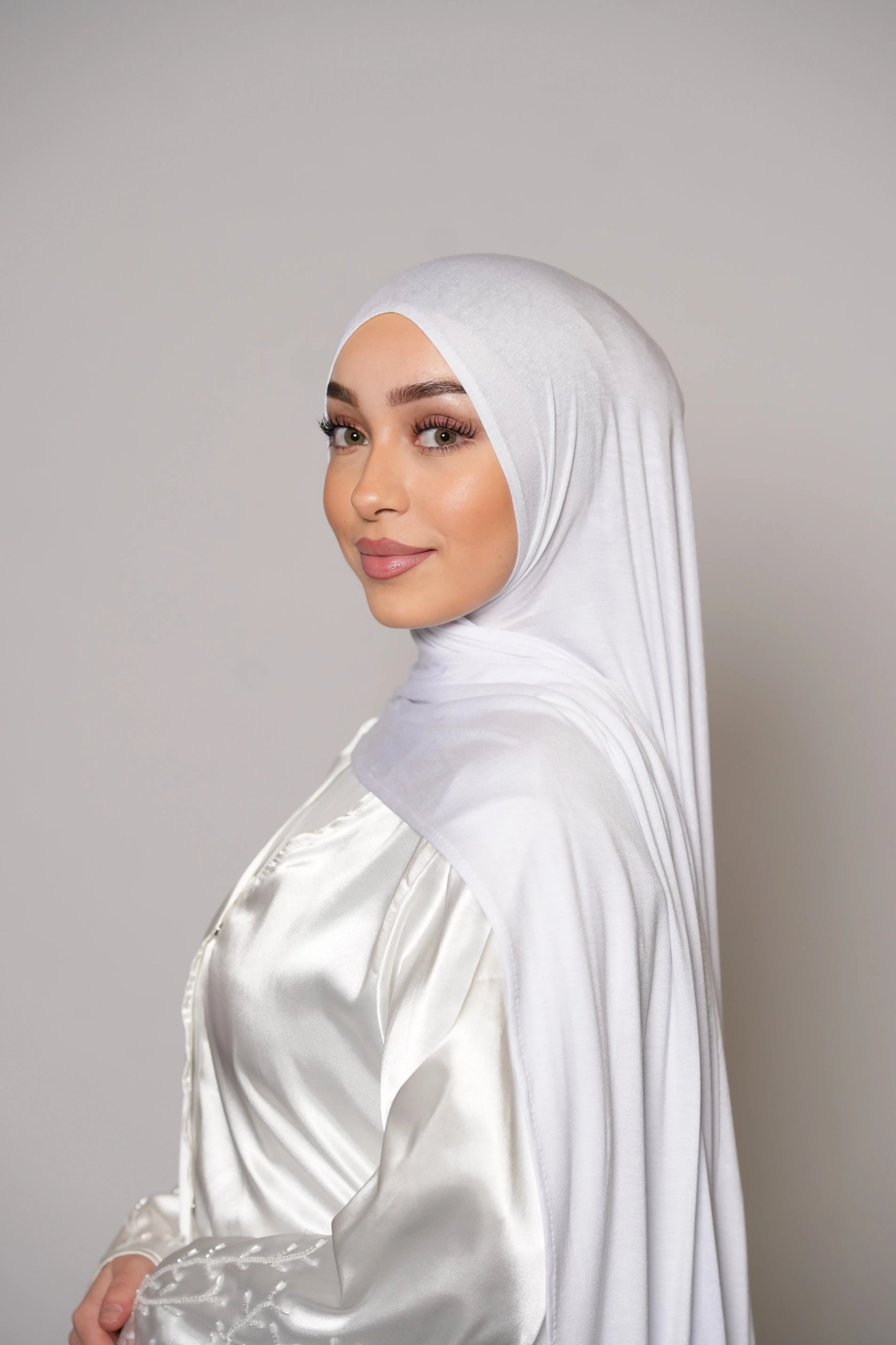 Premium Bamboo Jersey - white Losyana.Shop