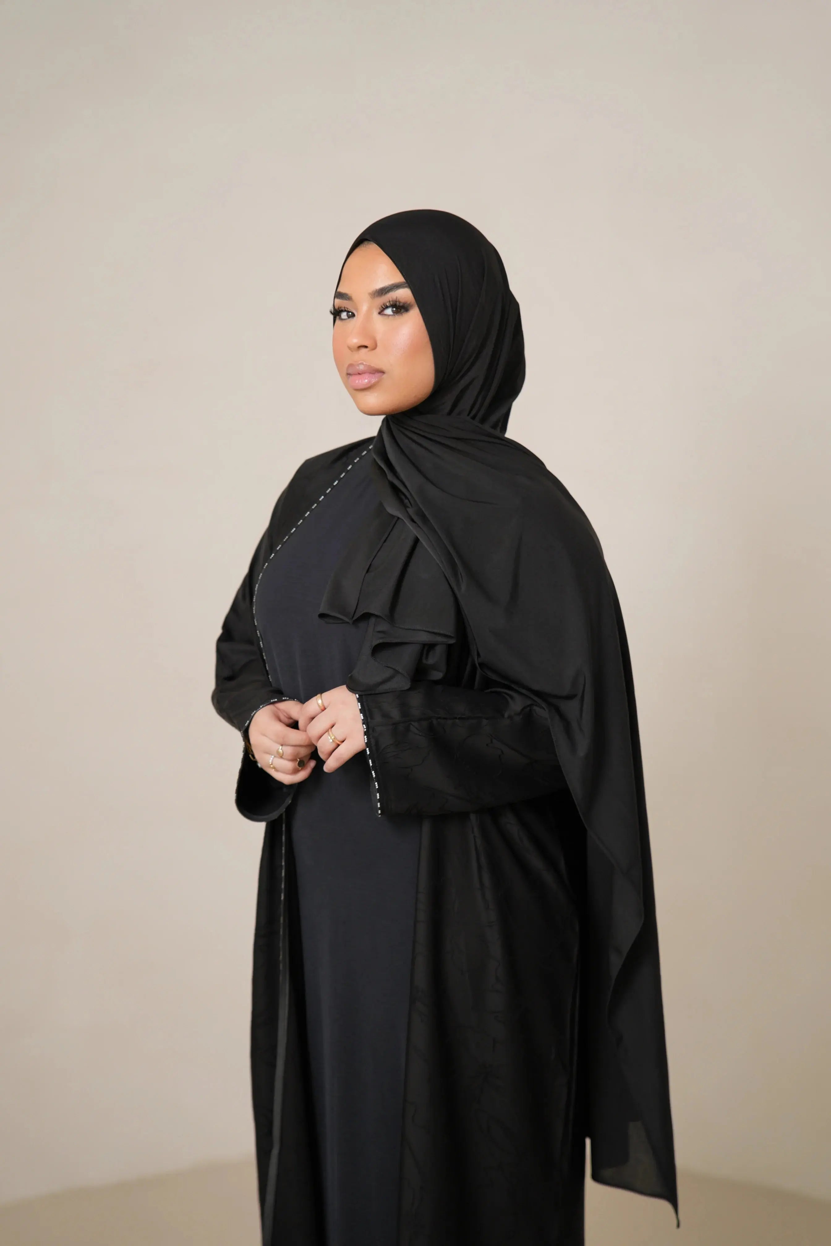 Emirate abaya - Black Losyana.Shop