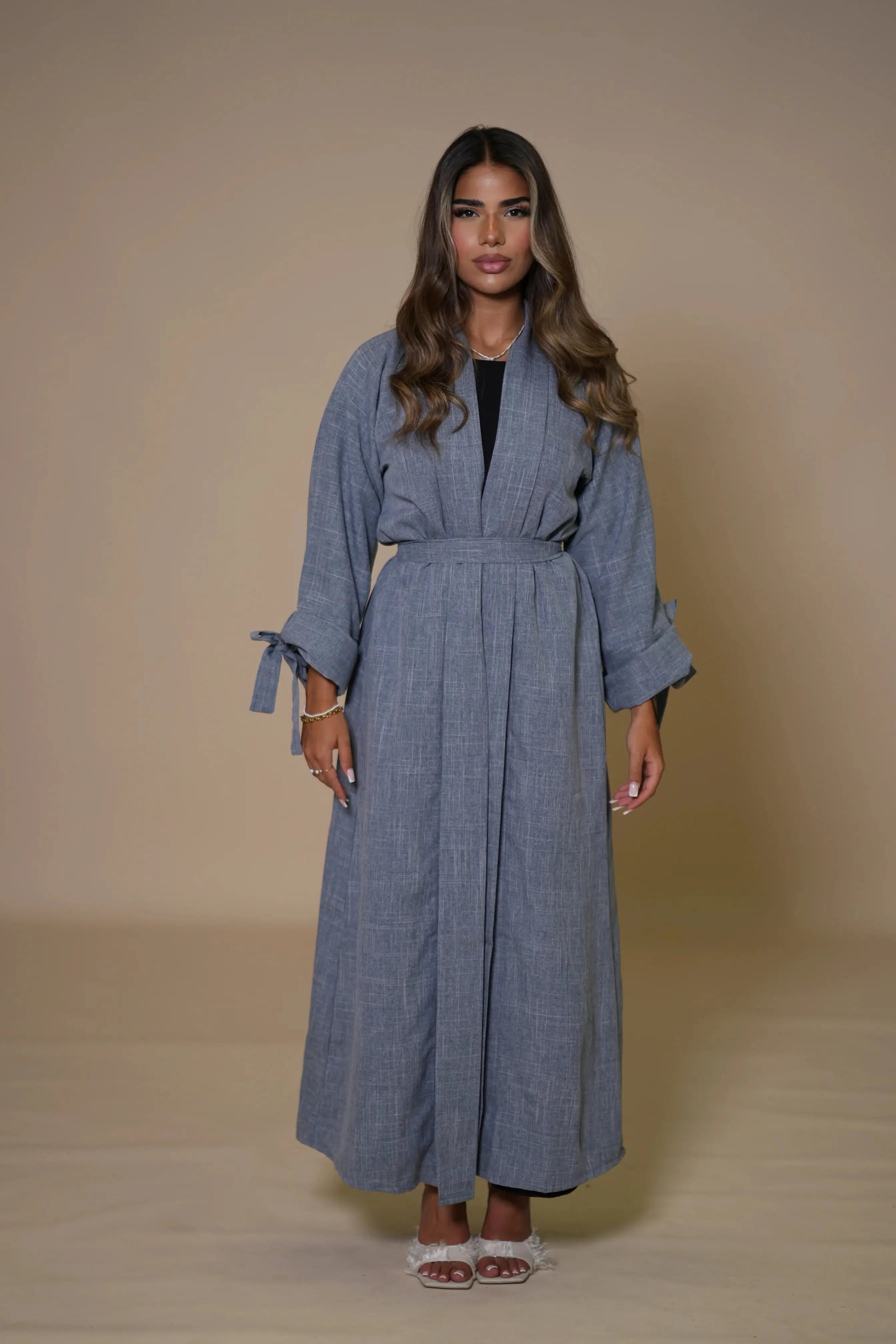 Dubai Linen set - Blue Grey Losyana.Shop