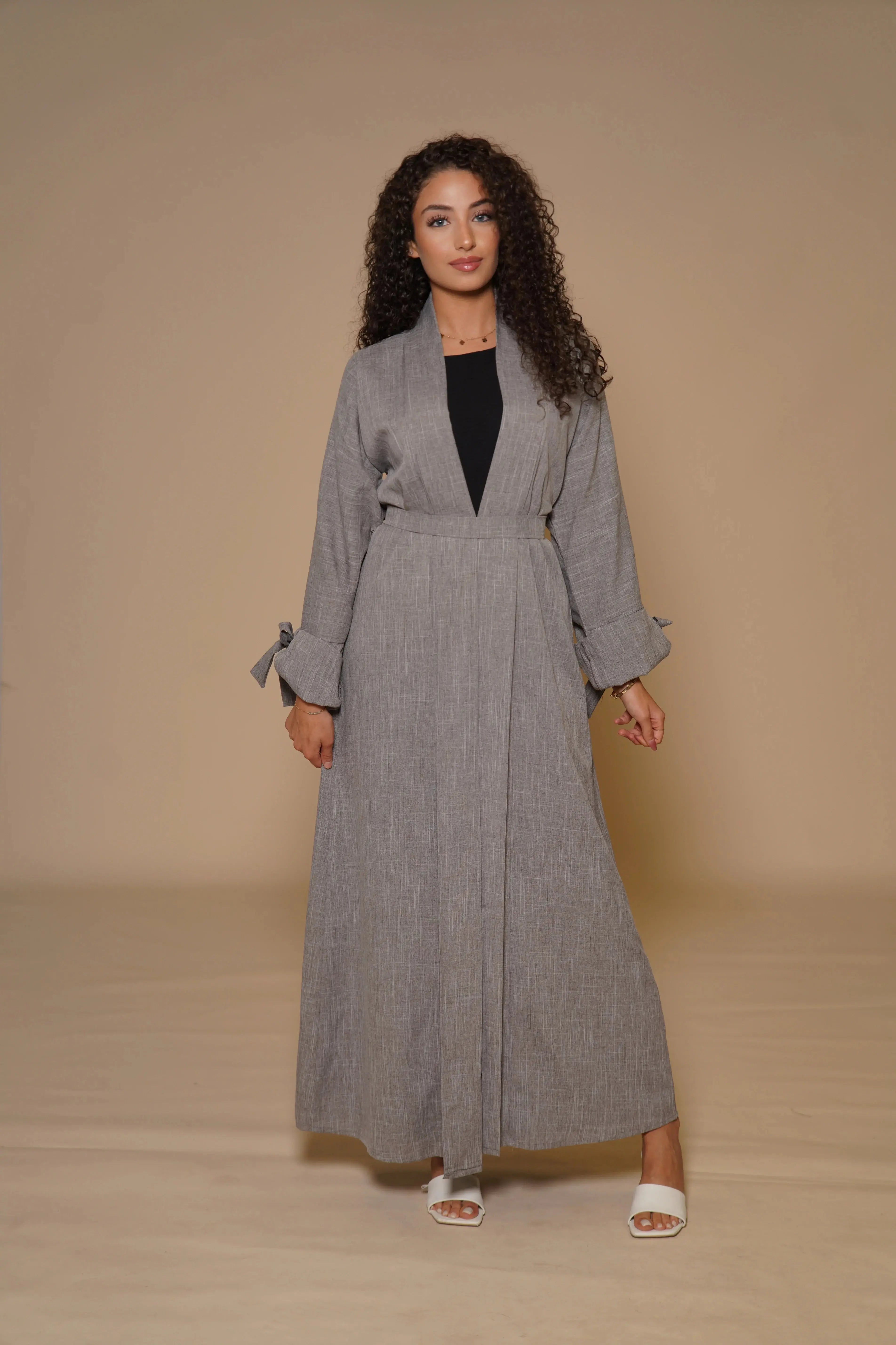 Dubai Linen set - Grey Losyana.Shop