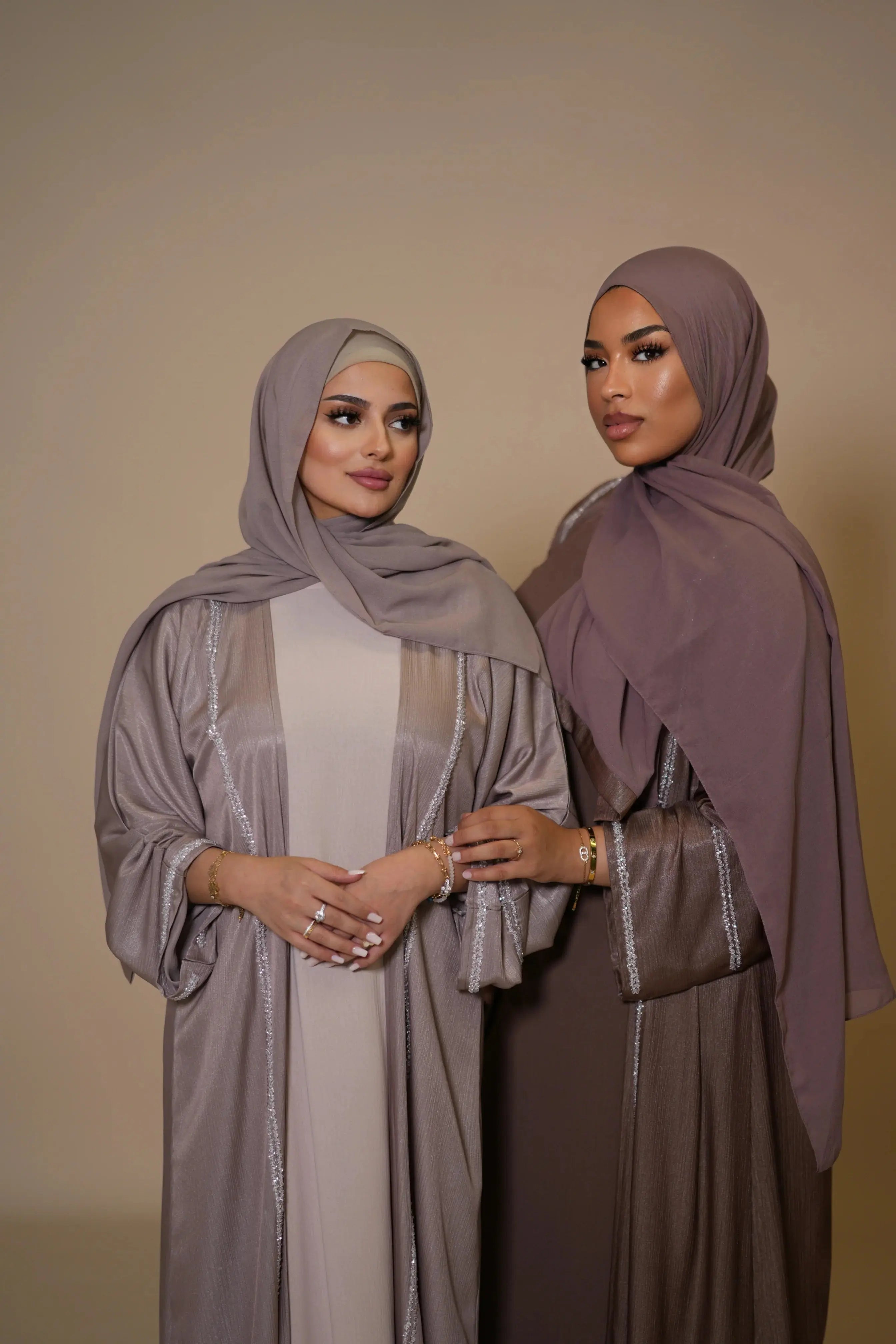 Brightstone shine Abaya - Mocca Losyana.Shop
