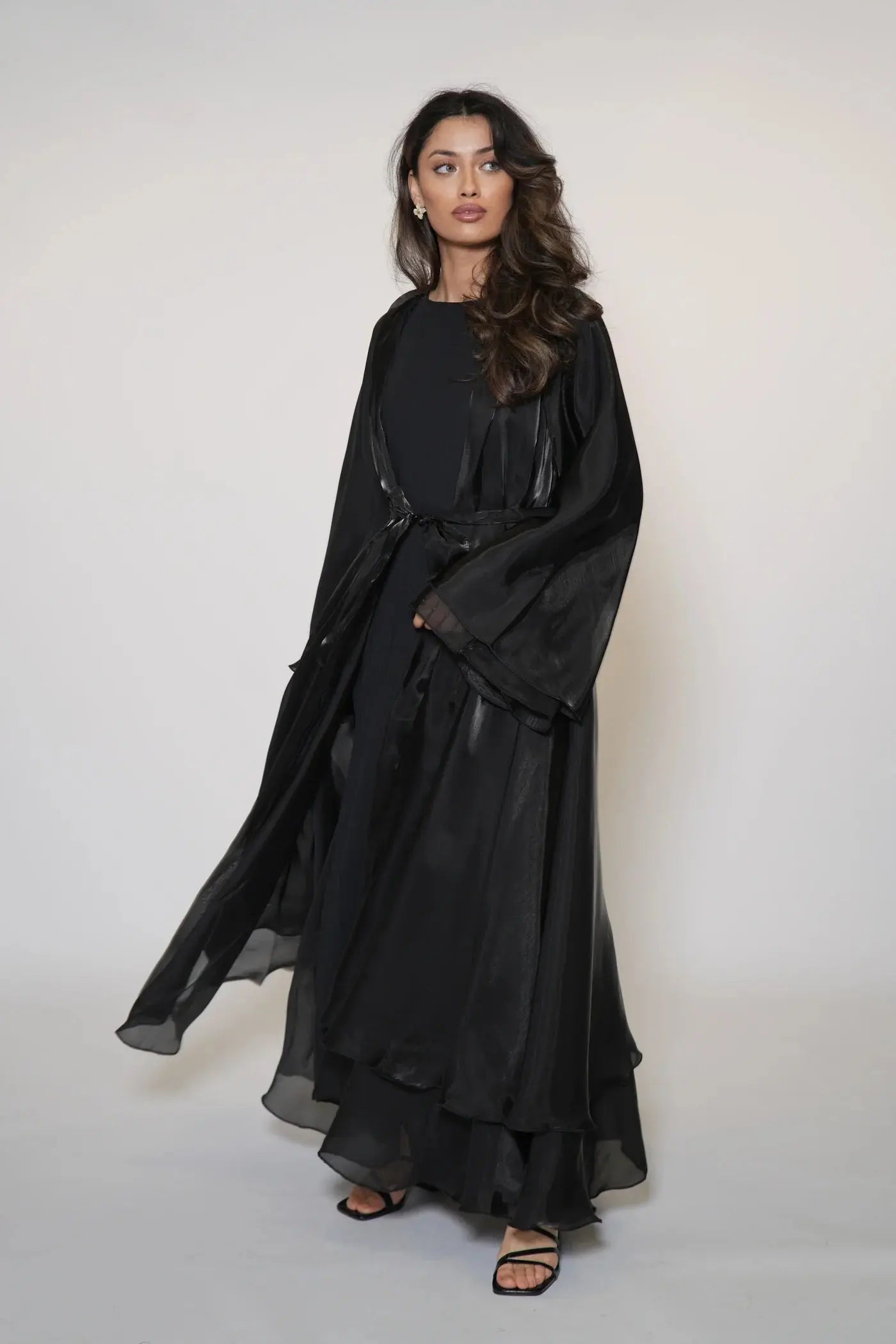 DXB Flower Abaya - black Losyana.Shop