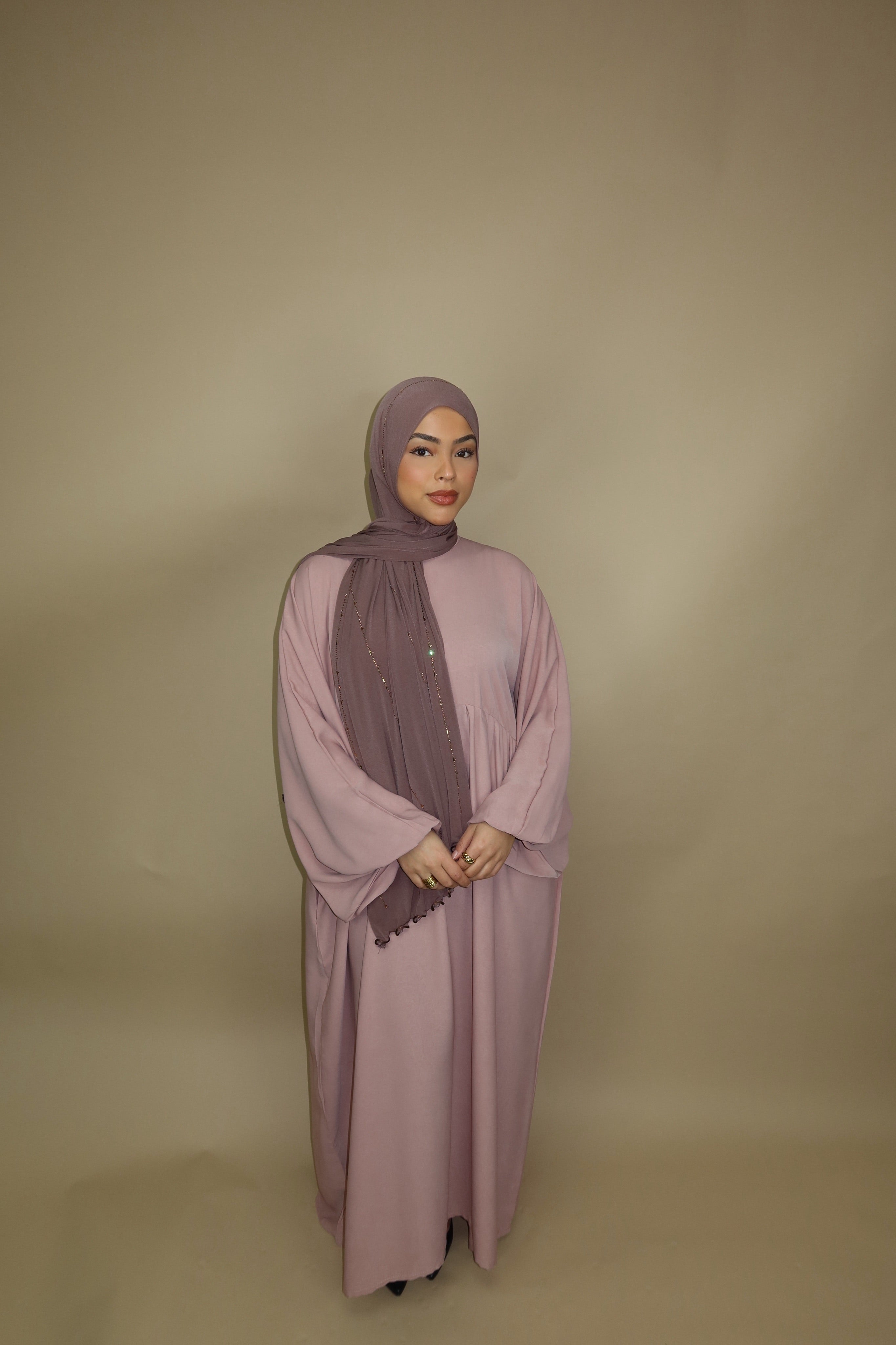 Balloon Abaya - Peach