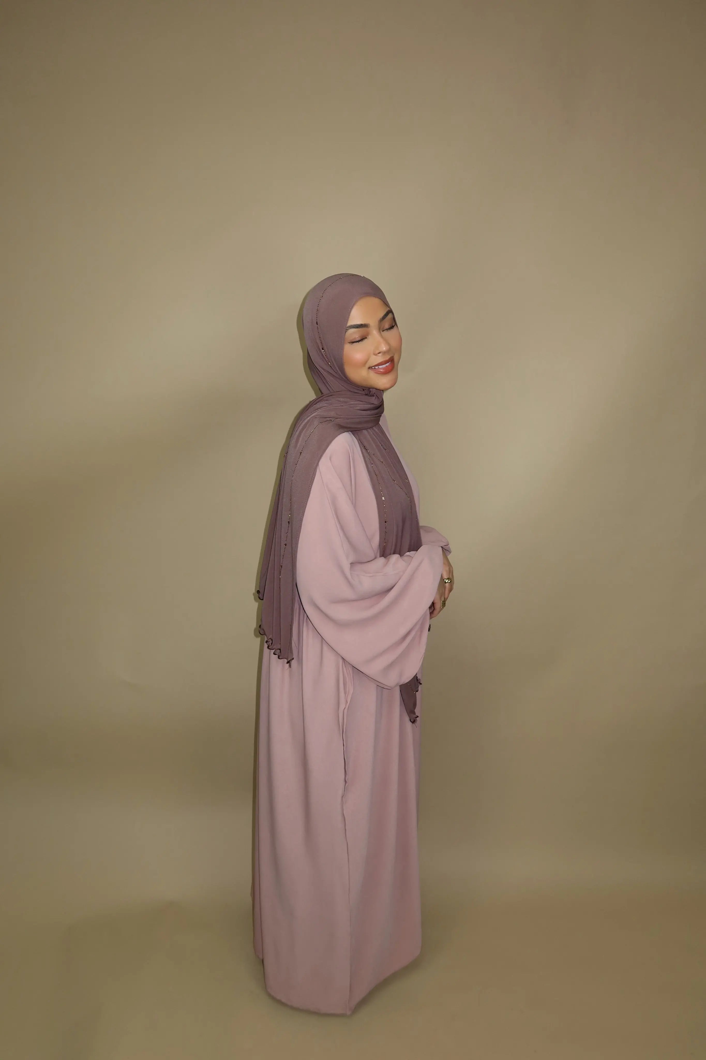 Balloon Abaya - Peach Losyana.Shop