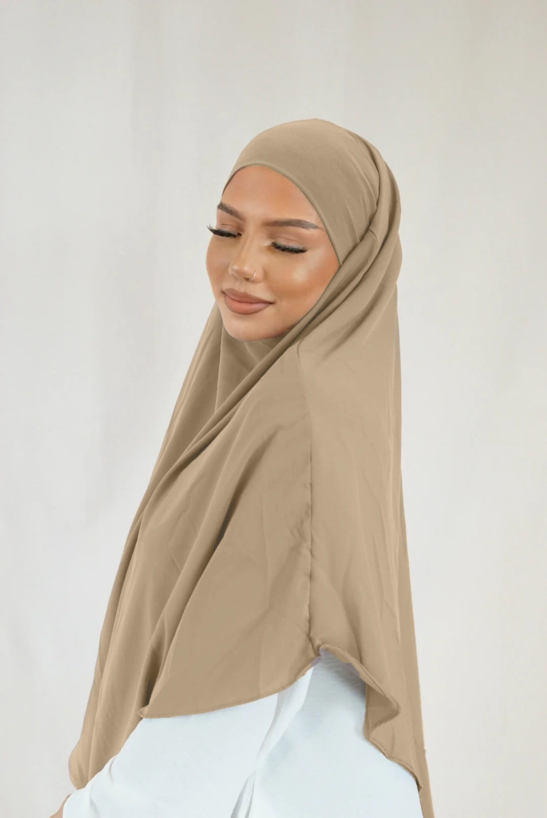Short Khimar - Light Beige