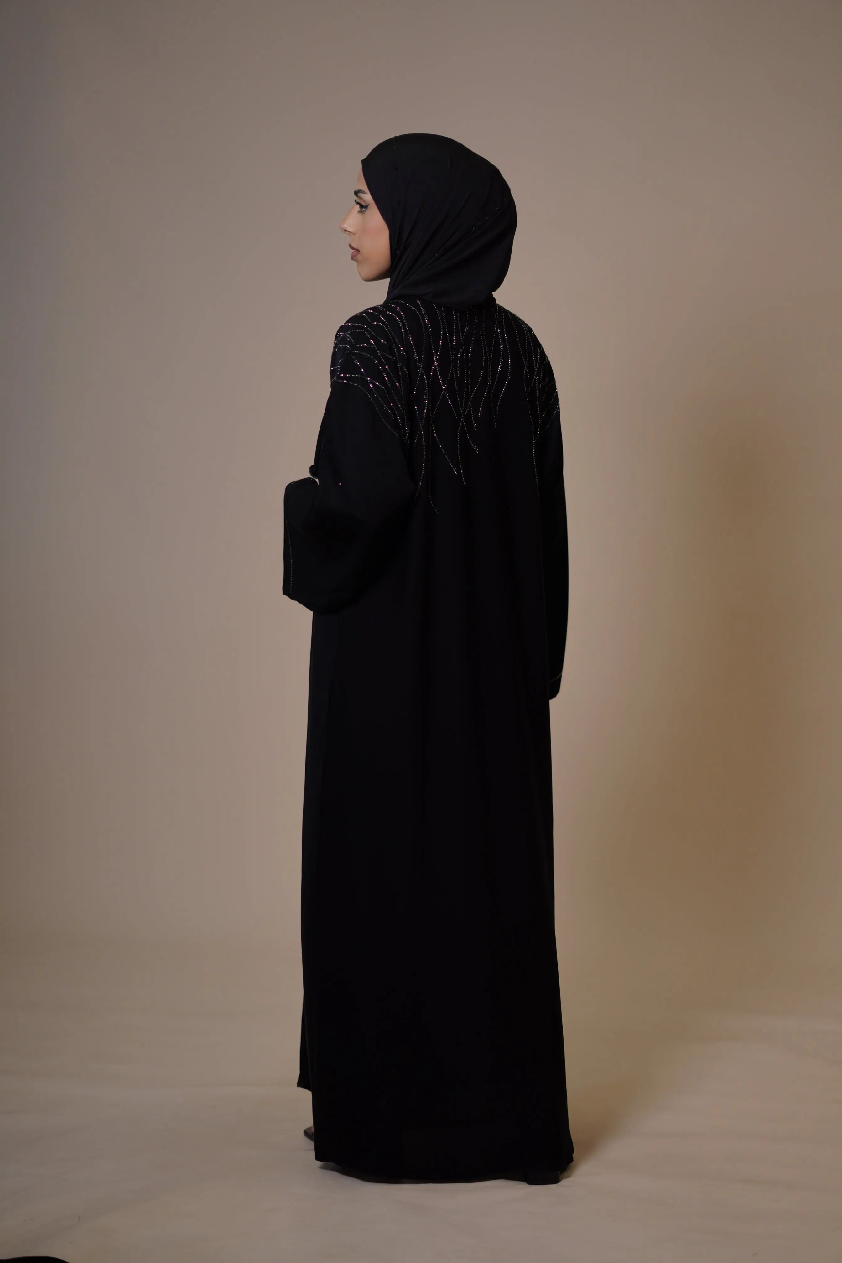Emirate abaya- black Losyana.Shop