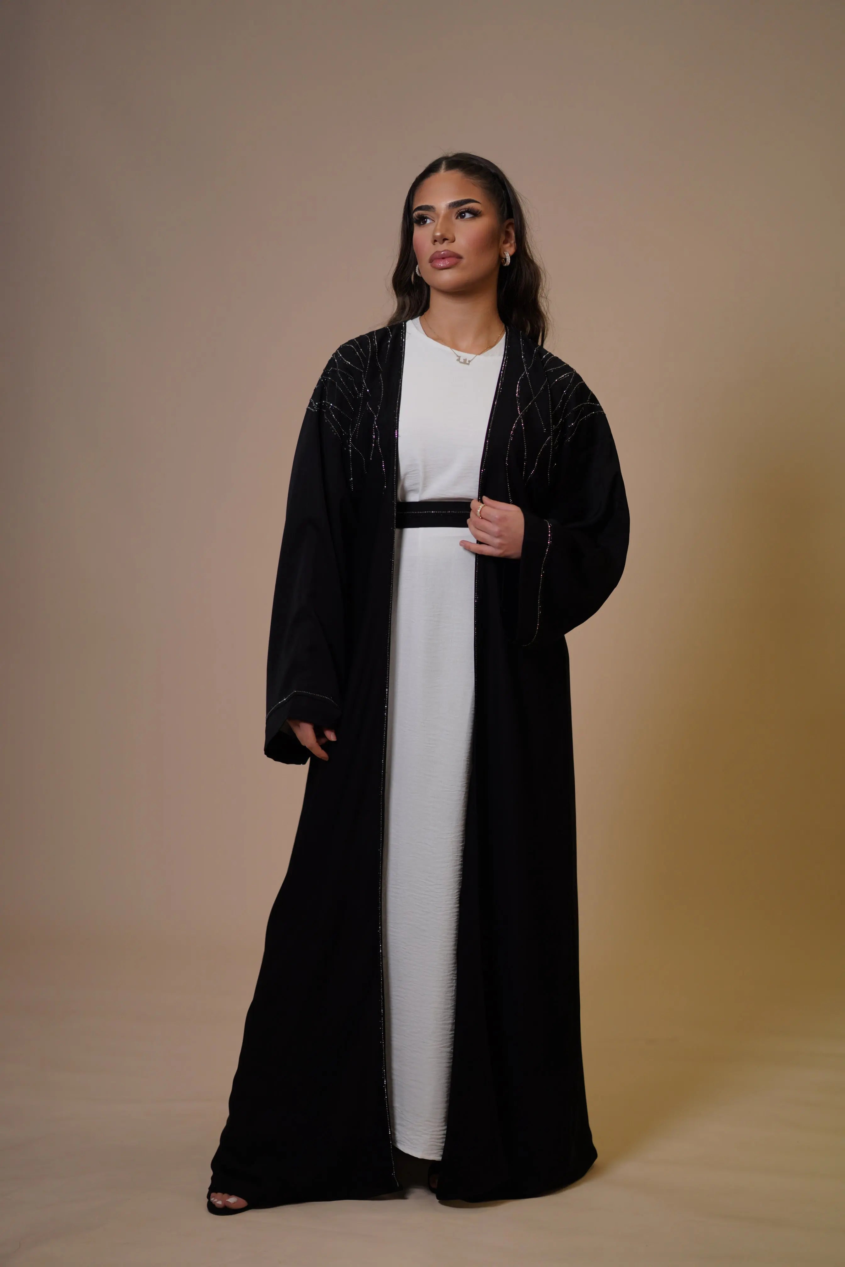 Emirate abaya- black Losyana.Shop