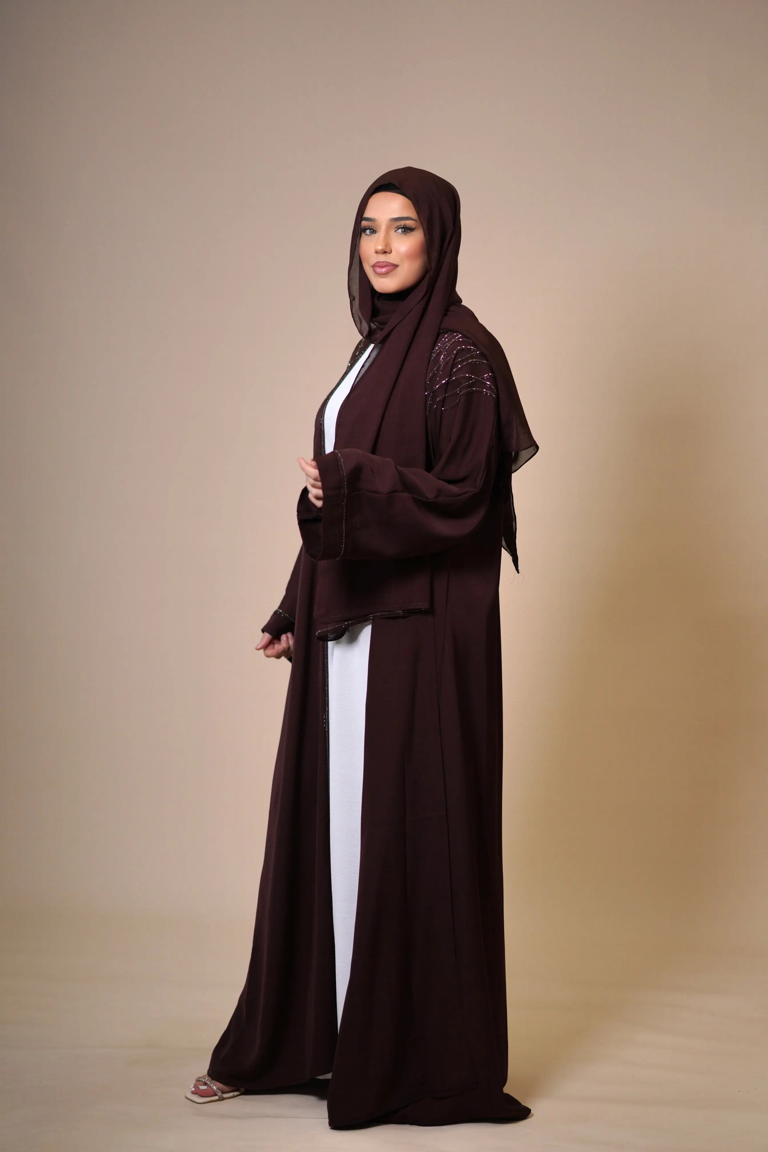 Emirate abaya - brown Losyana.Shop