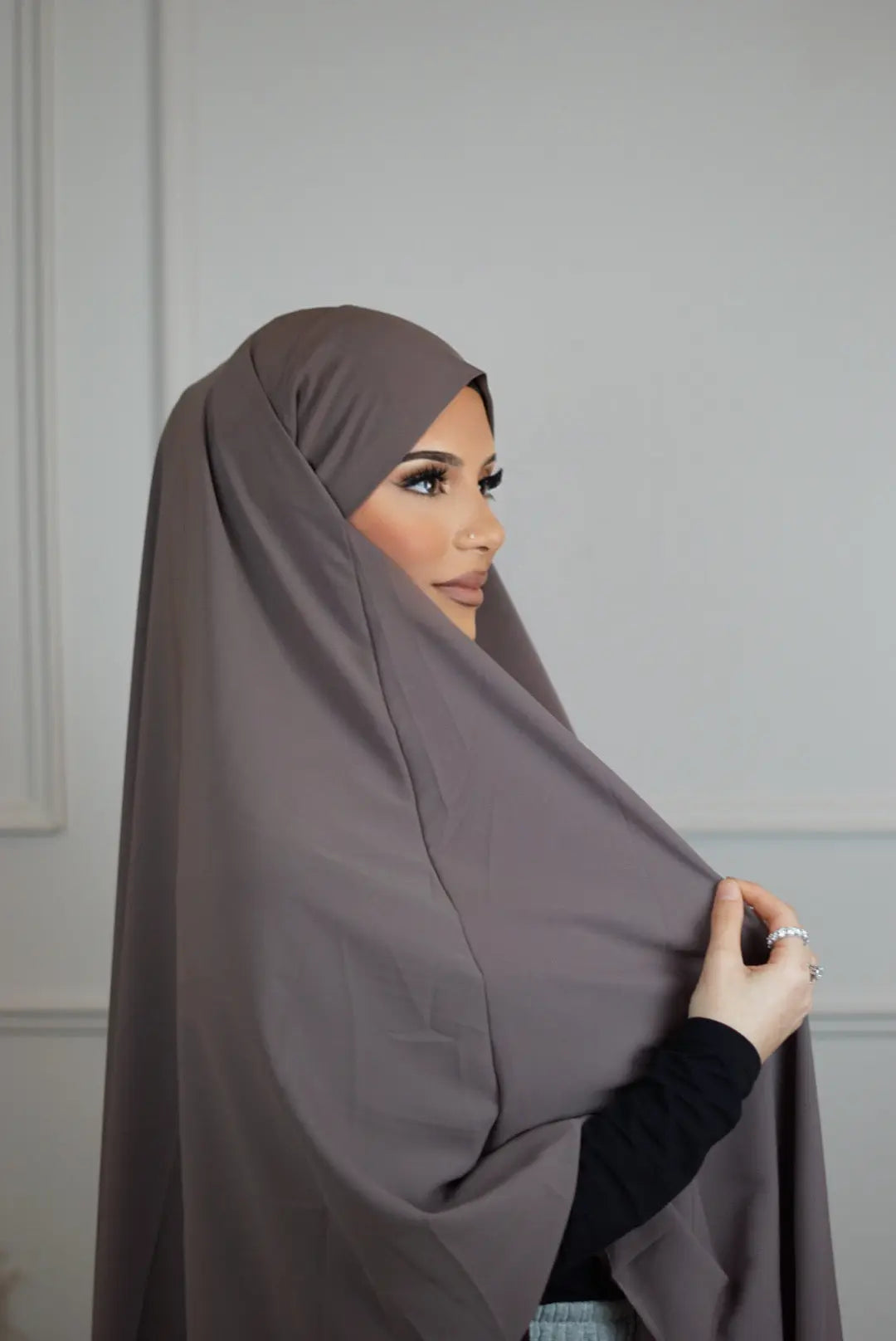 Khimar Medina Silk - Mocca Brown Losyana.Shop